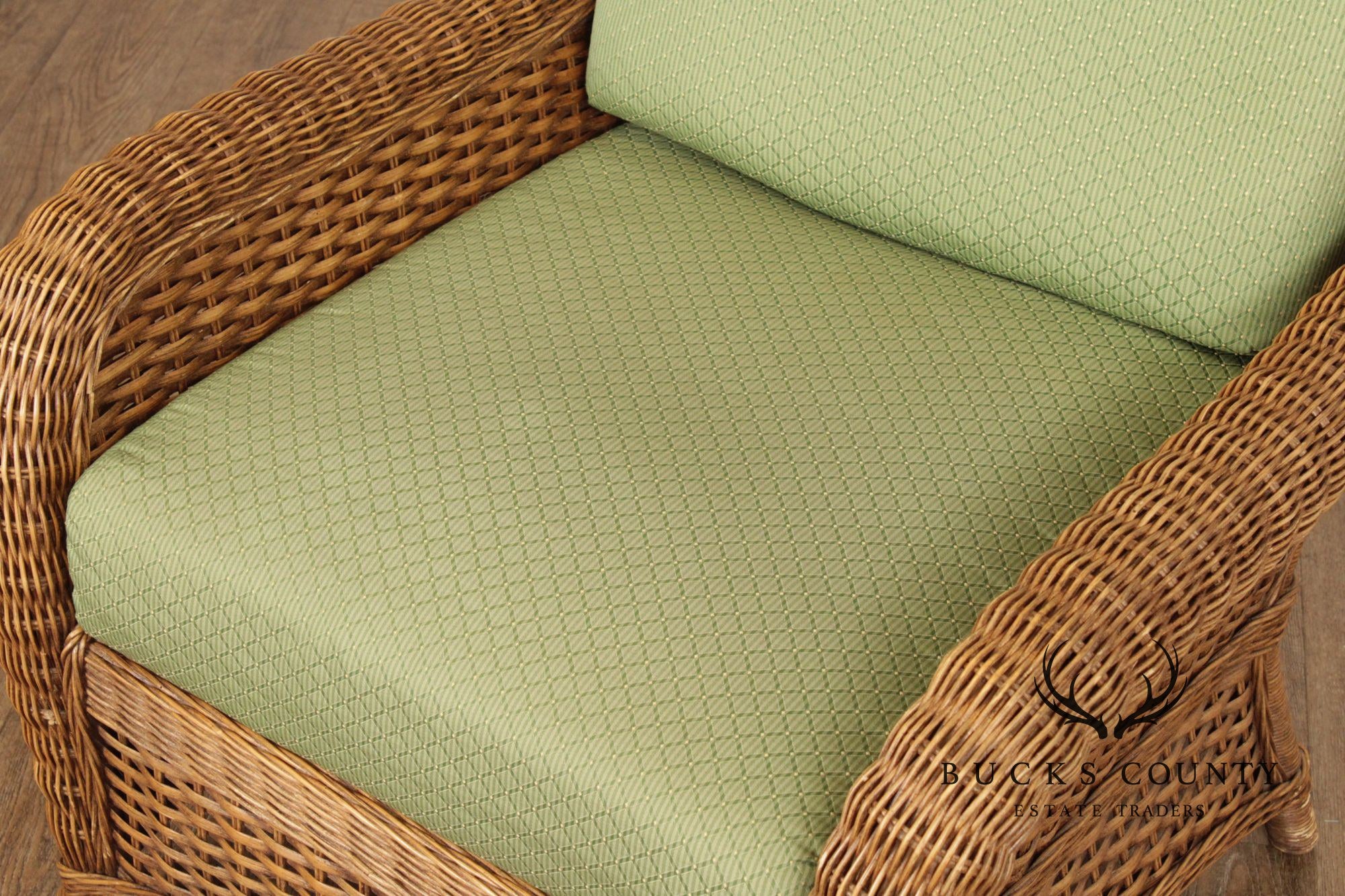 Braxton Culler Pair of Wicker Lounge Chairs
