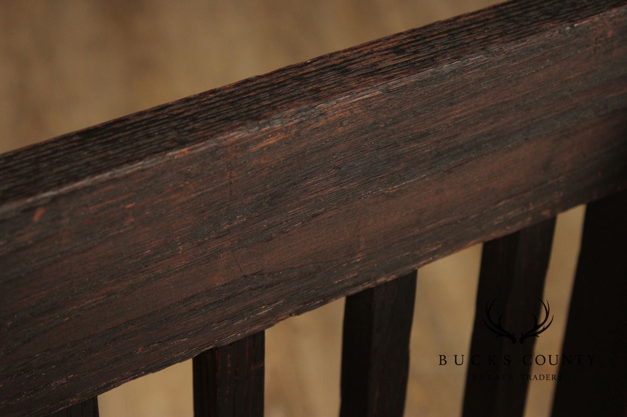 Antique Mission Oak Umbrella Stand With Drip Pan