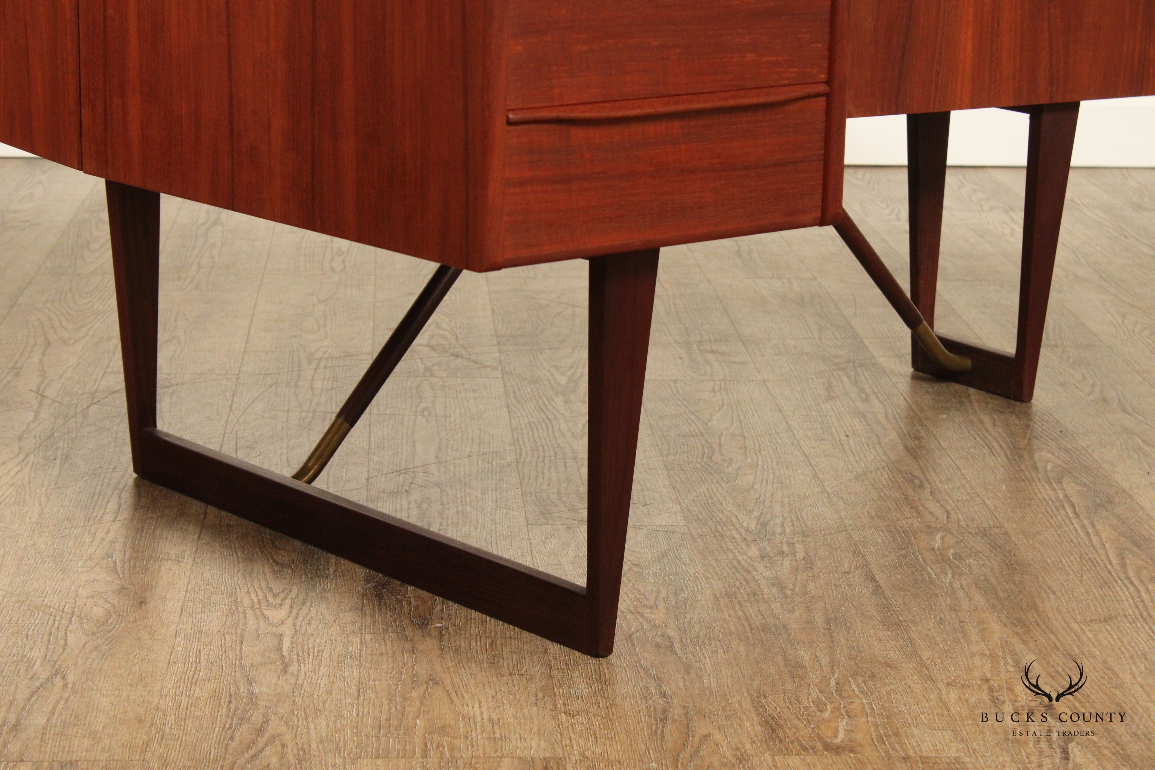 Peter Lovig Nielsen Danish Modern Teak “Boomerang” Desk