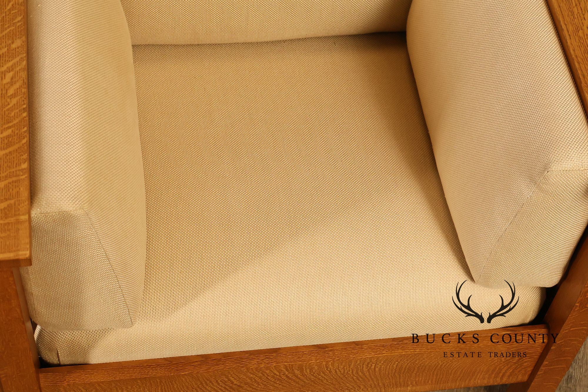 Stickley Mission Collection Prairie Spindle Oak Lounge Chair