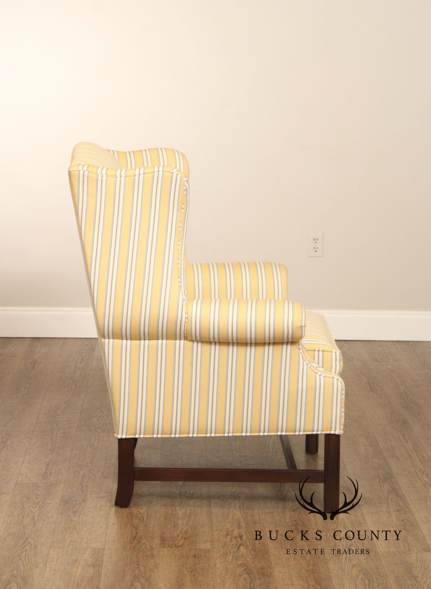 Ethan Allen Chippendale Style Wingback Chair