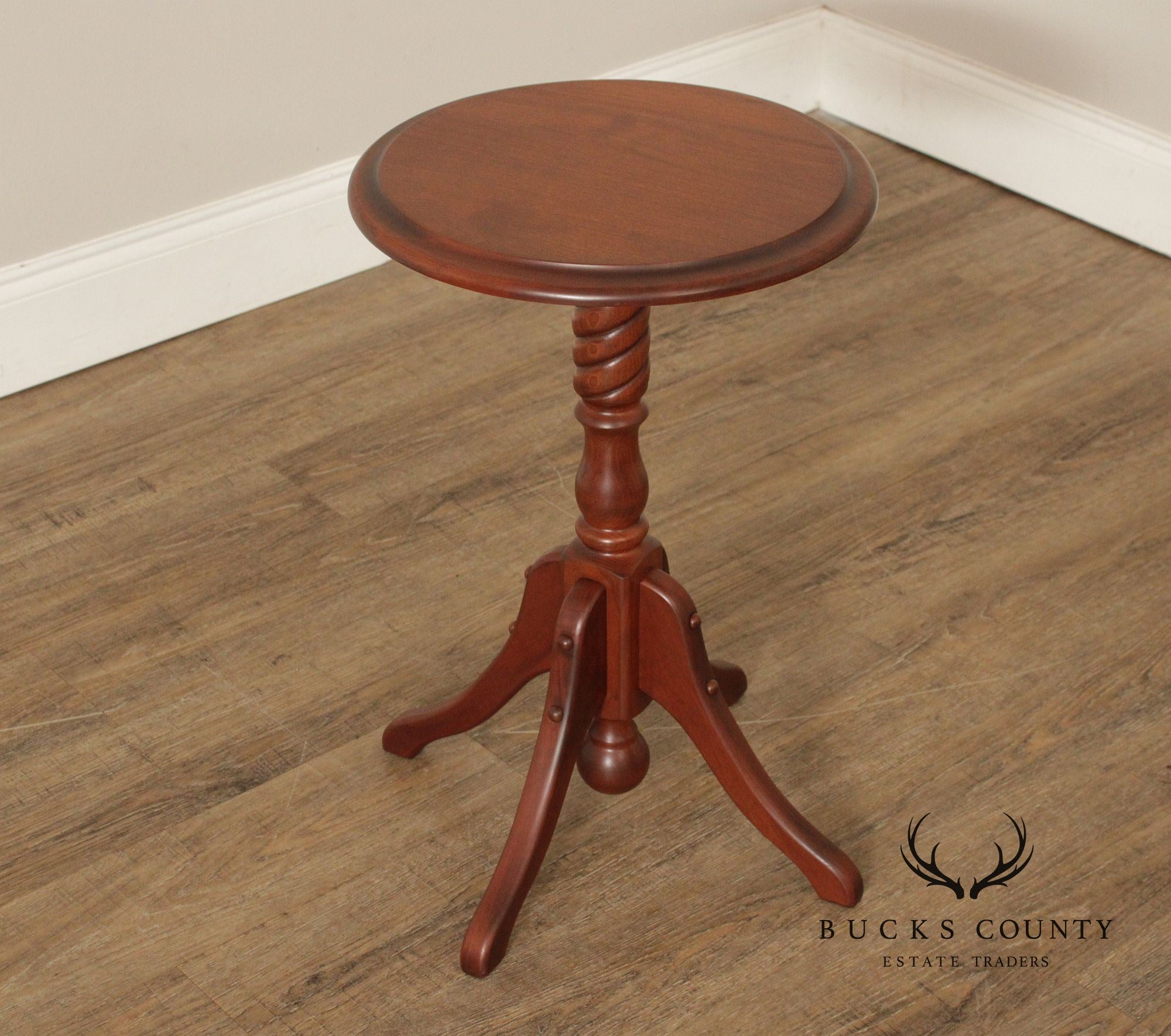 Traditional Pair of Cherry Side Tables