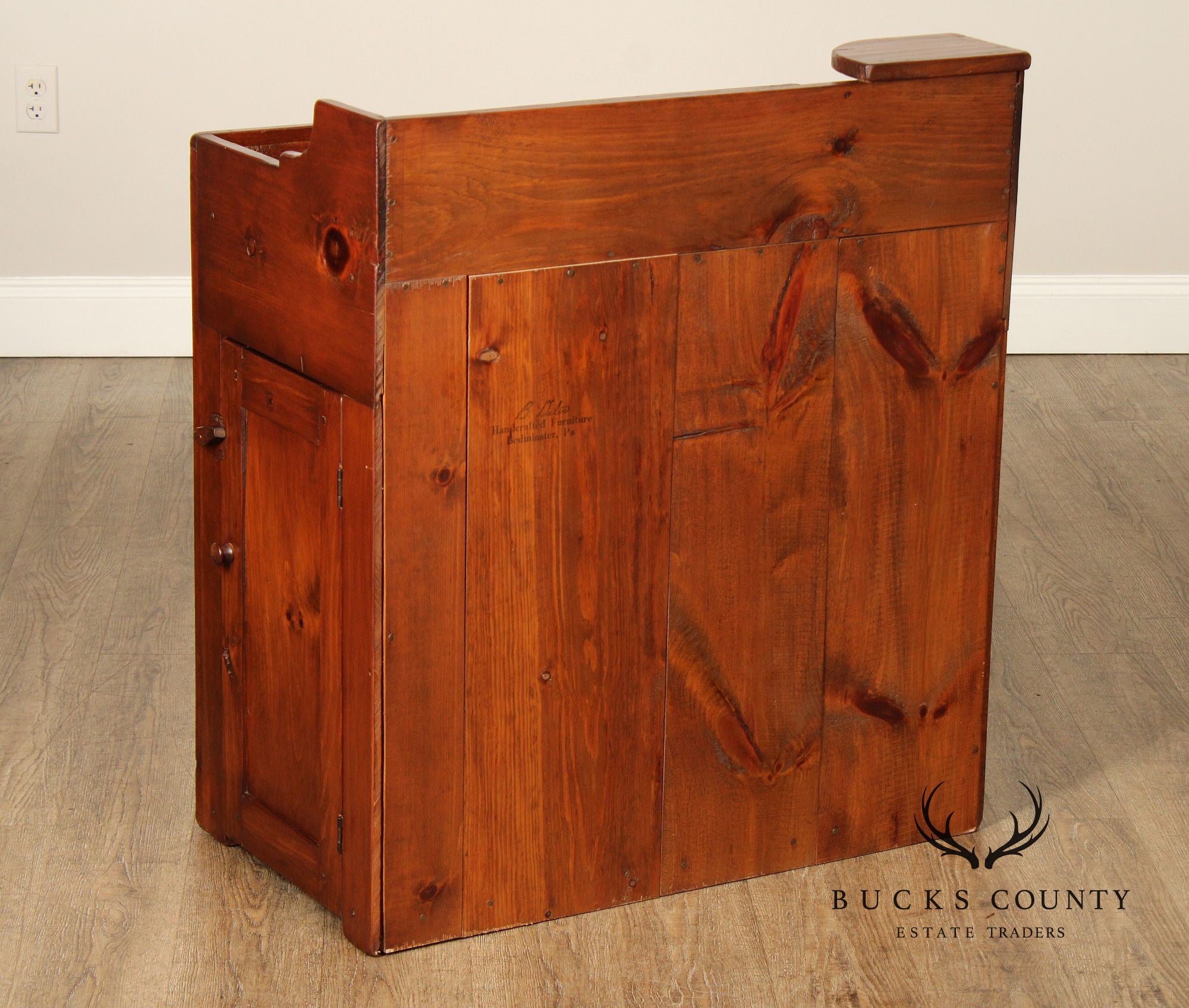 B. Delin Farmhouse Style Pine Drysink Cabinet