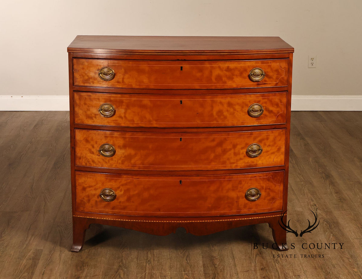 Federal Style Mahogany Bow Front Chest of Drawers