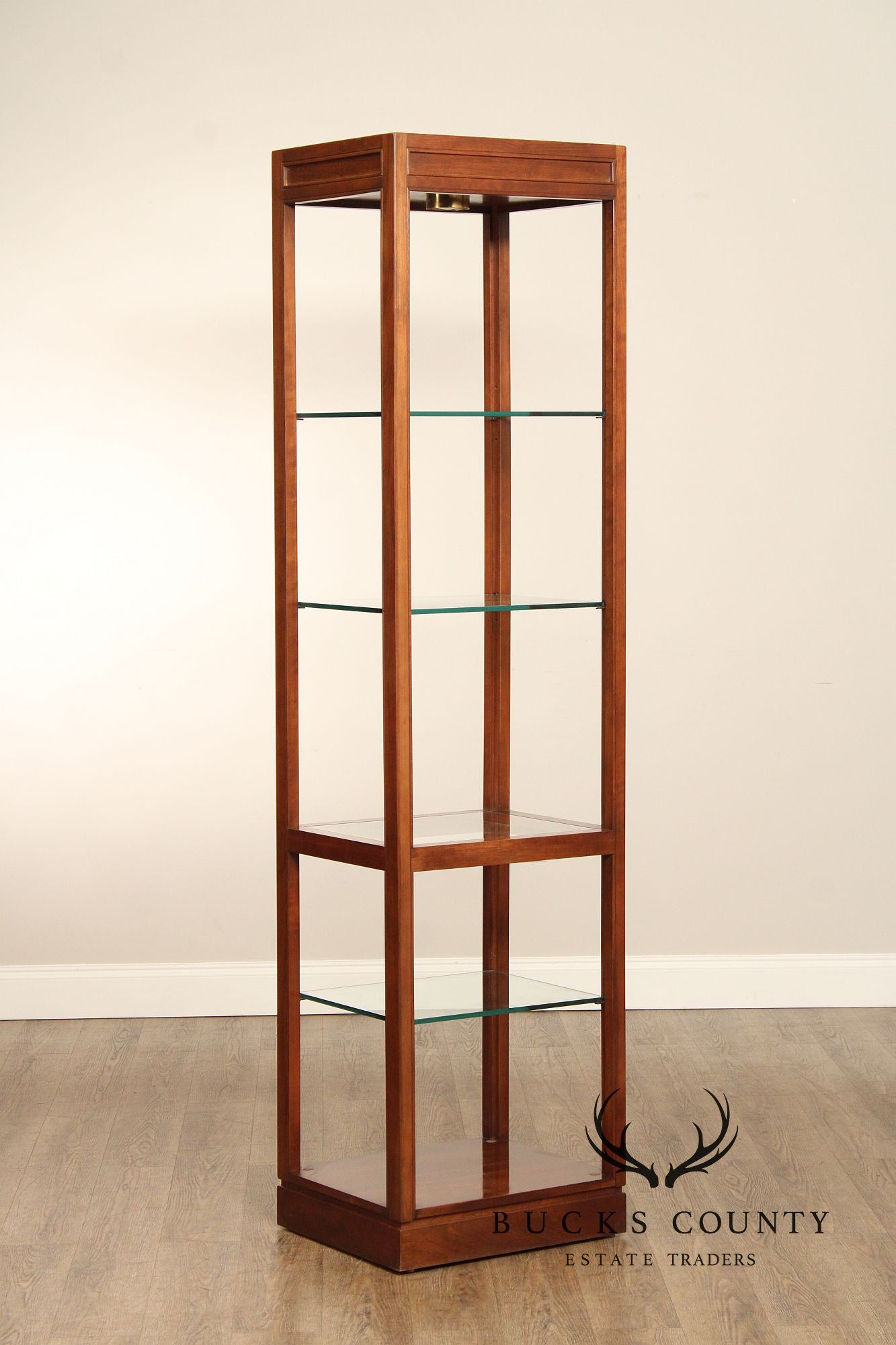 Ethan Allen Cherry and Glass Open Display Etagere