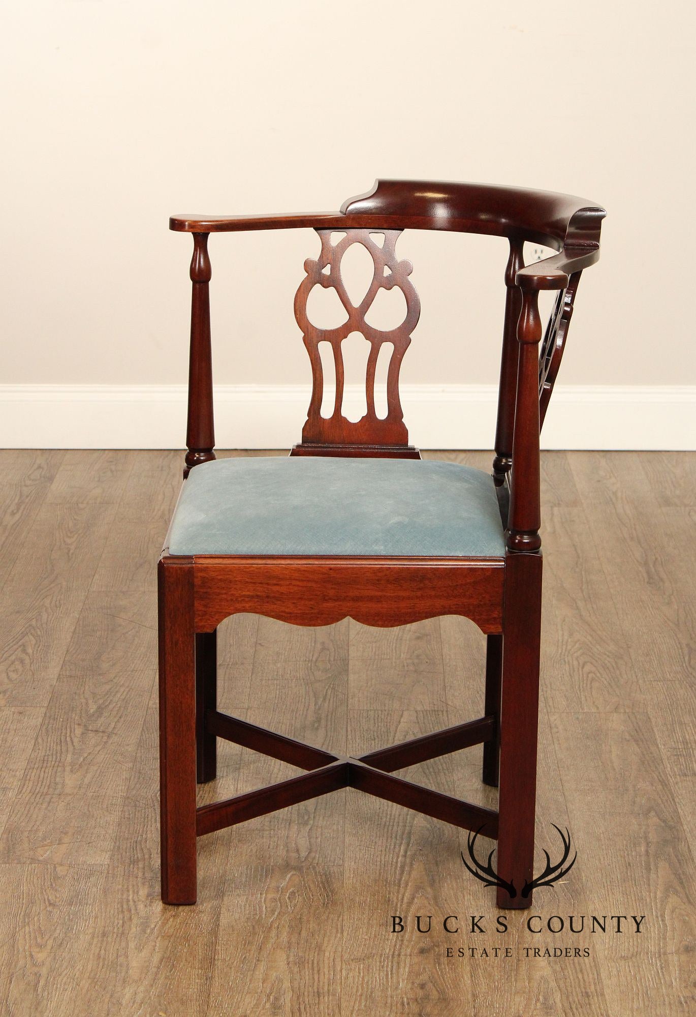 Hickory Chair Chippendale Style Mahogany Corner Chair