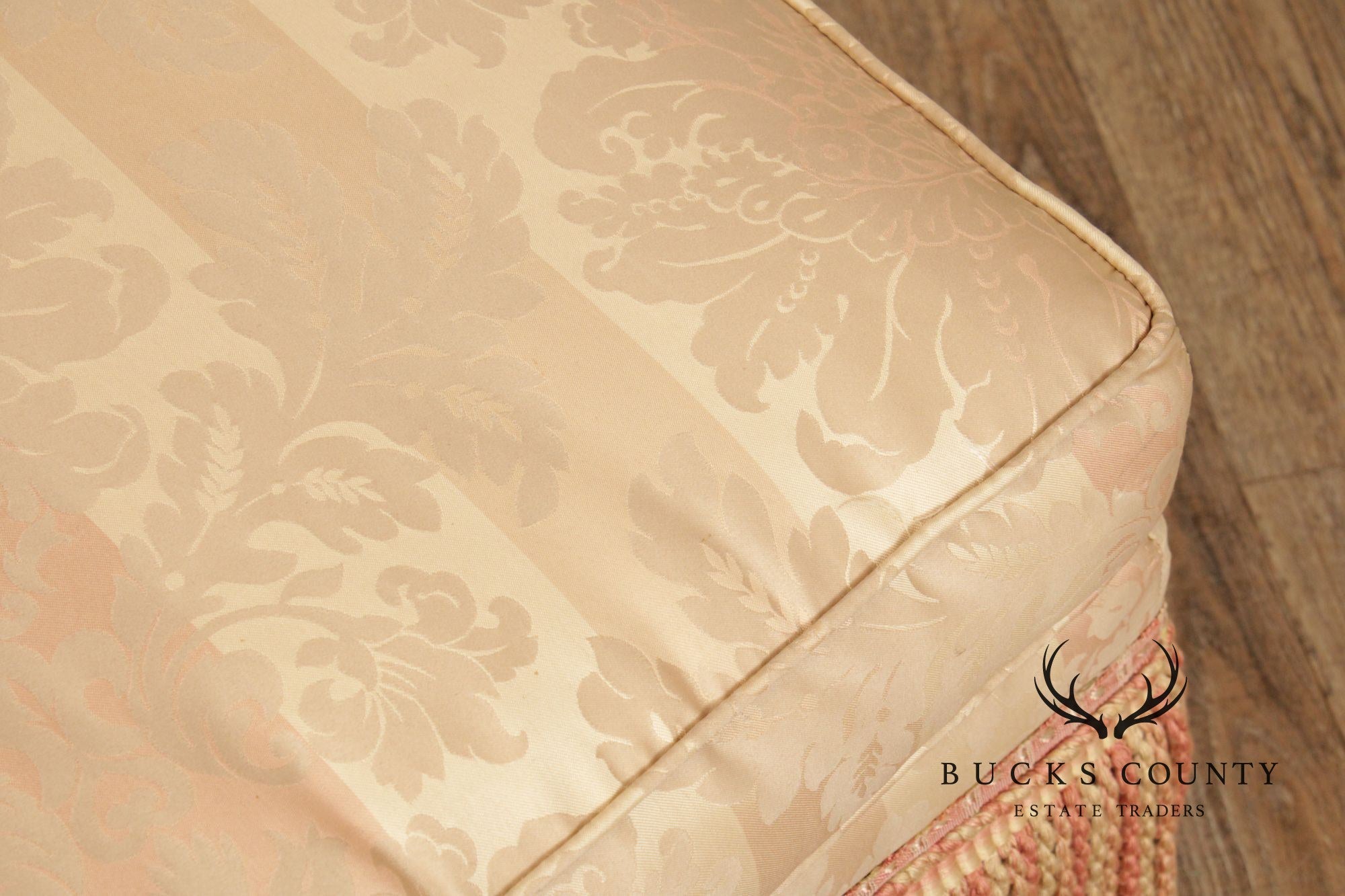 Century Furniture Pair of Fringed Ottomans