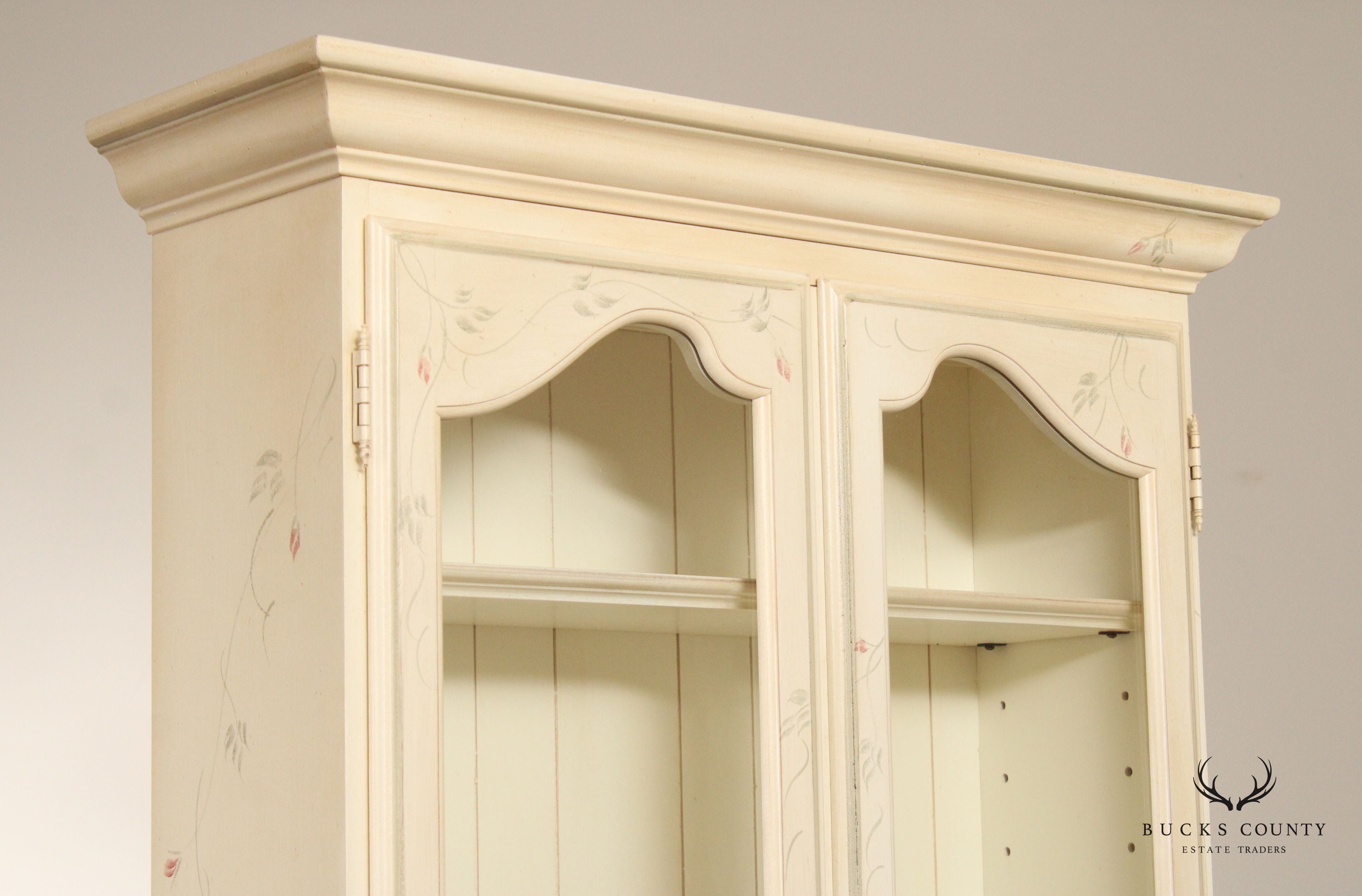 ETHAN ALLEN COUNTRY FRENCH PAINT DECORATED SECRETARY DESK