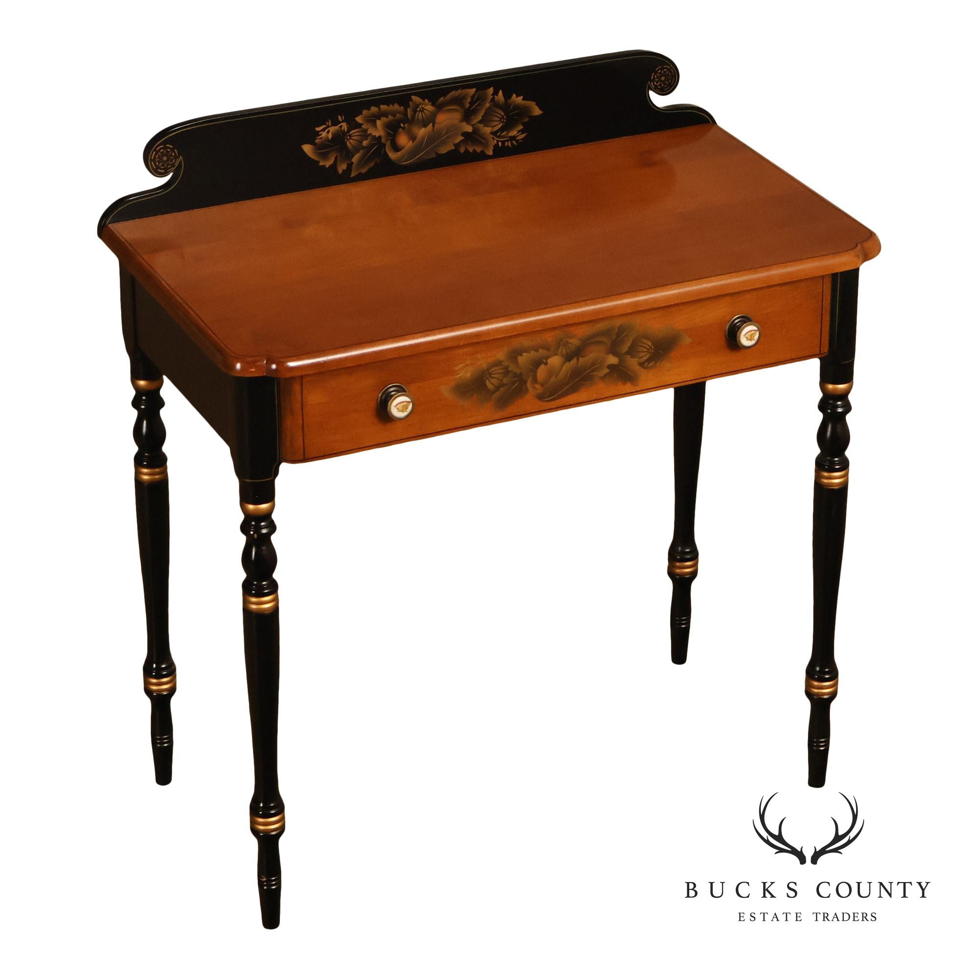 Hitchcock Vintage Ebonized Maple Writing Desk