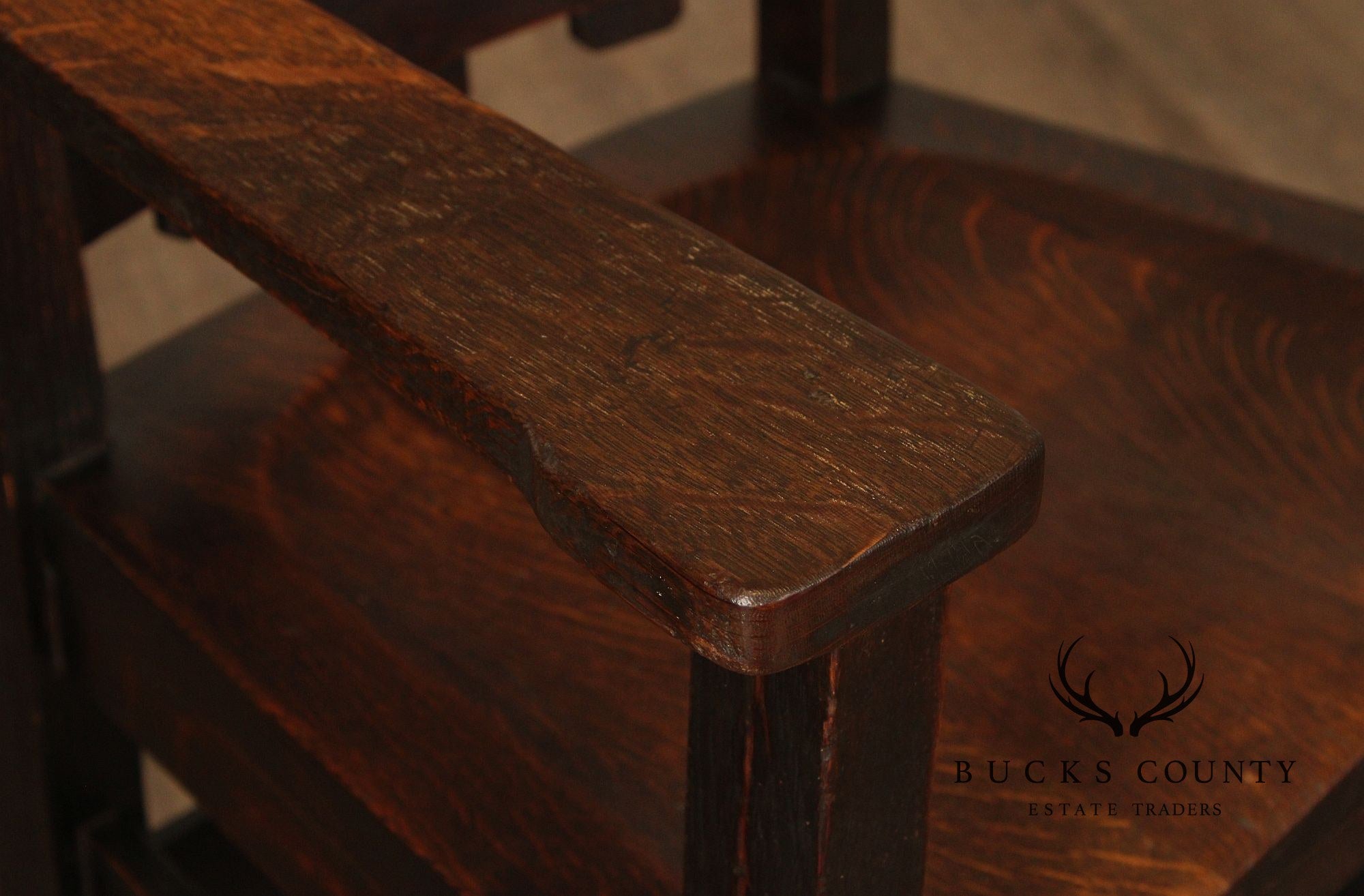 Antique Stickley Brothers Mission Oak Armchair