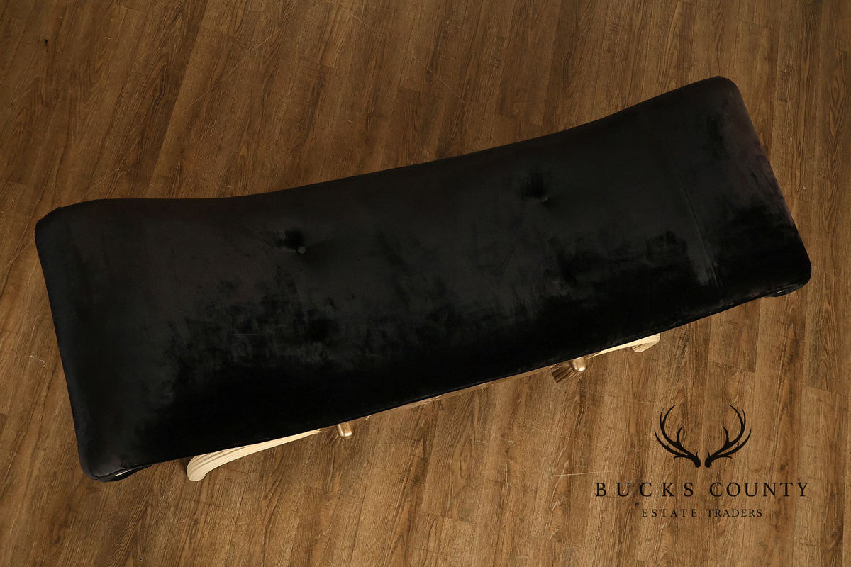 Italian Regency Style Partial Gilt Chaise Bench