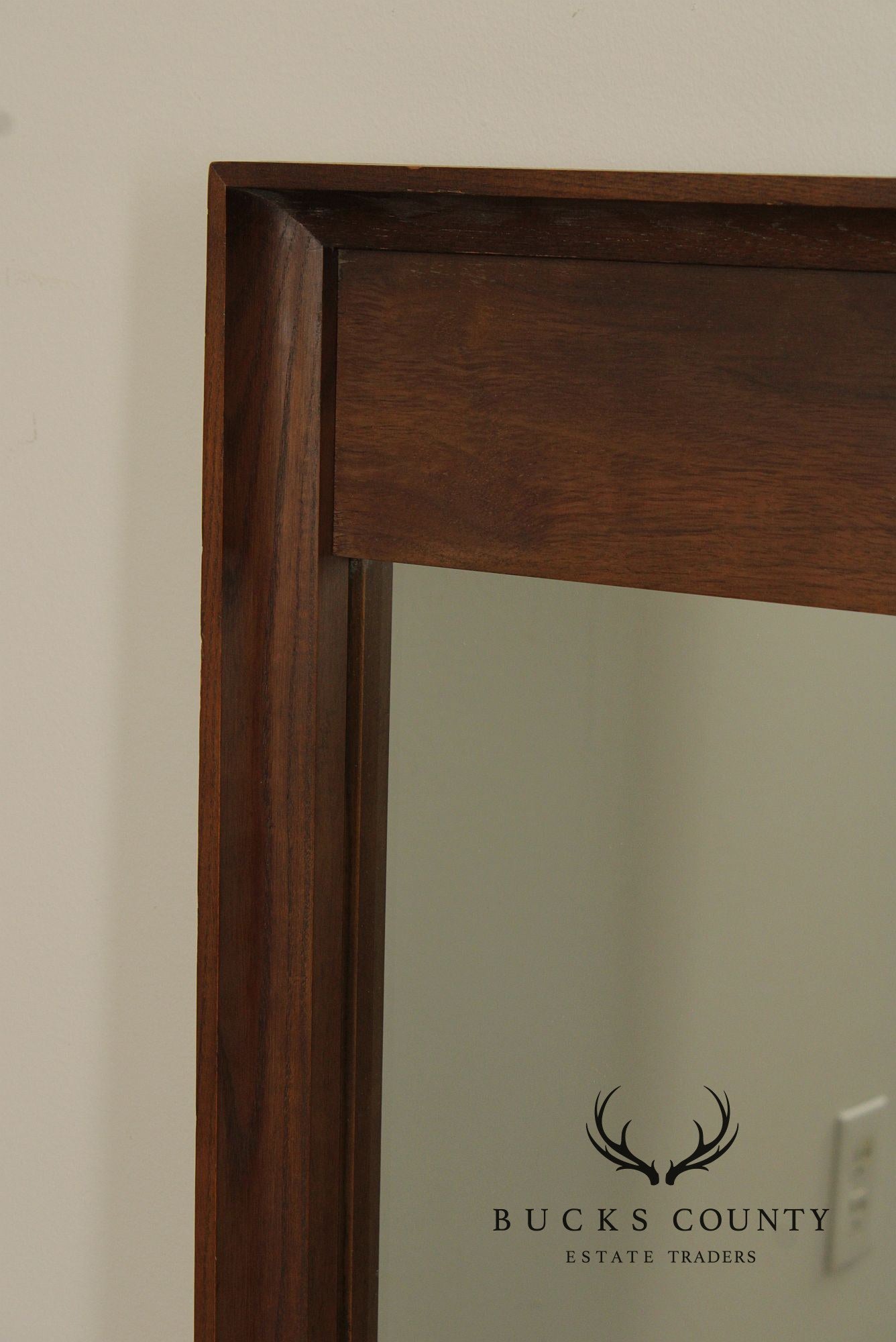 Mid Century Modern Pair of Walnut Mirrors