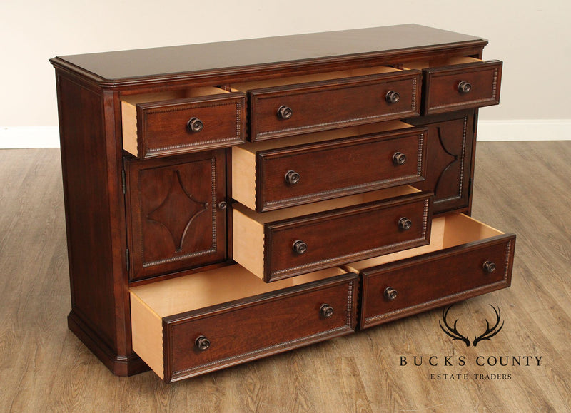 Bassett Furniture British Colonial Style Tall Bureau