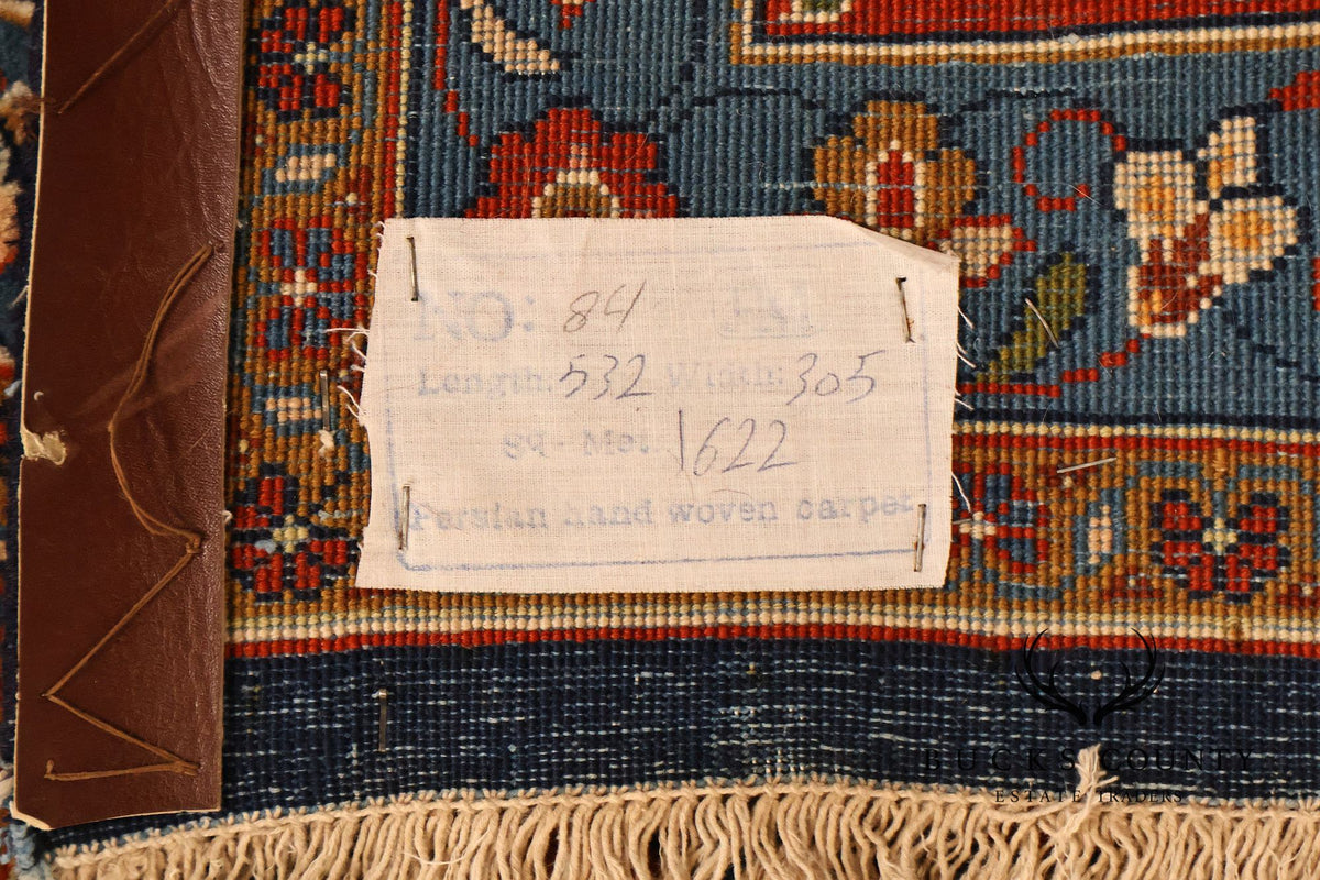 Persian Handwoven Wool Palace Size Floral Area Rug Approximately 10' X 18'
