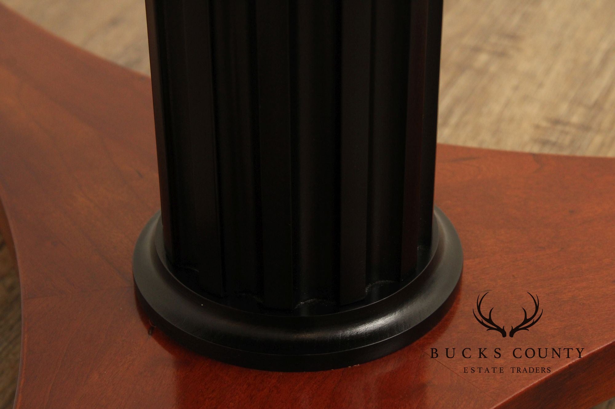 Ethan Allen Medallion Collection Round Cherry Pedestal Side Table