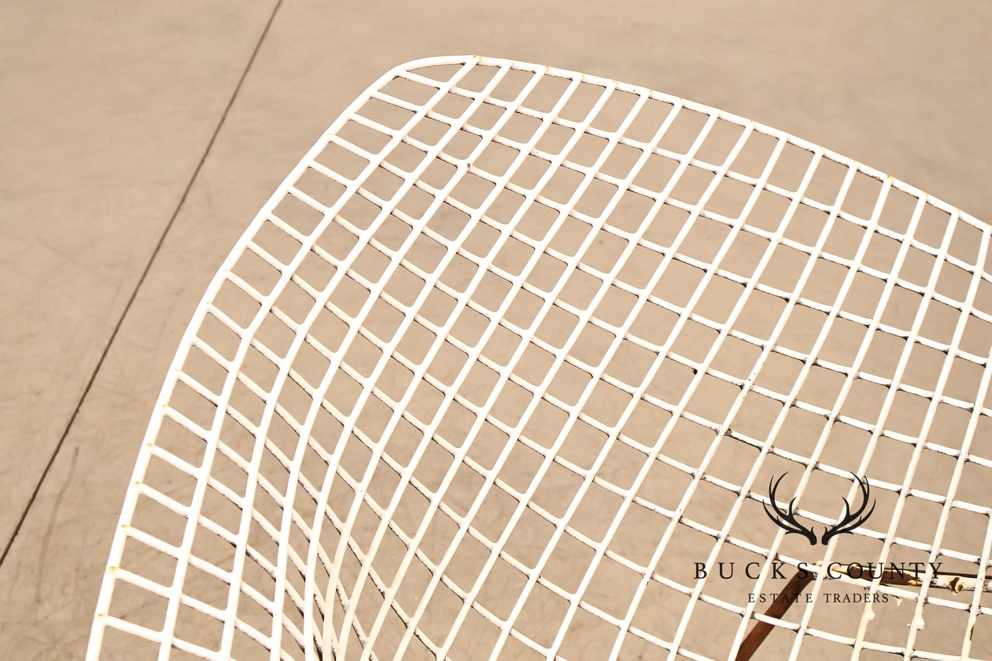 Mid Century Modern Harry Bertoia Style Diamond Wire Lounge Chair