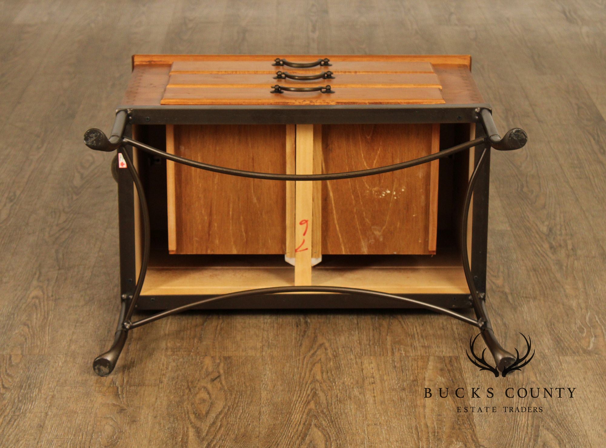 Vintage Three-Drawer Side Chest on Stand