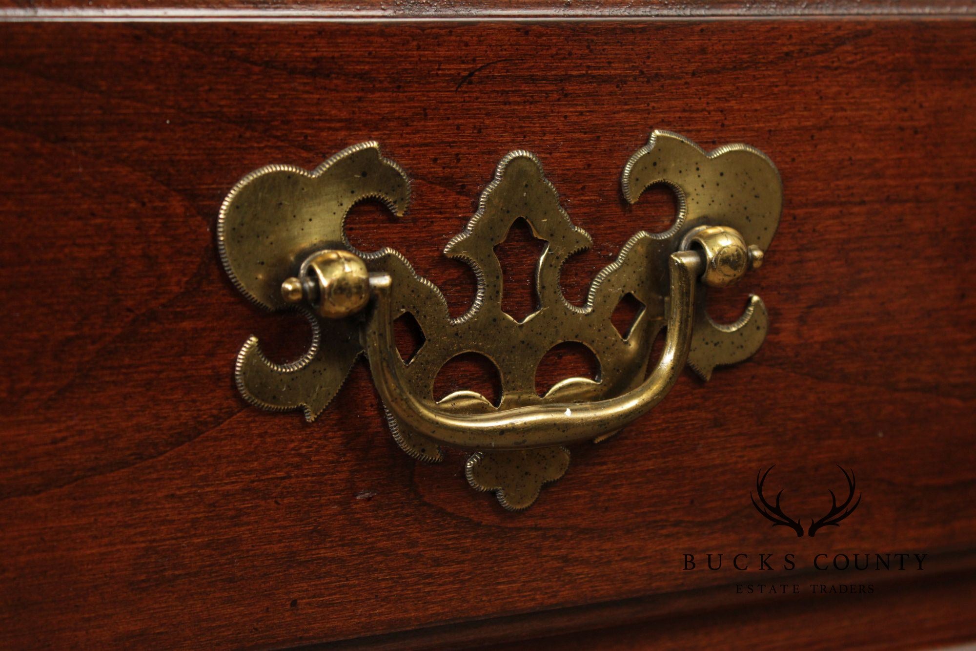 Ethan Allen 'Georgian Court' Pair of Cherry Nightstand Chests
