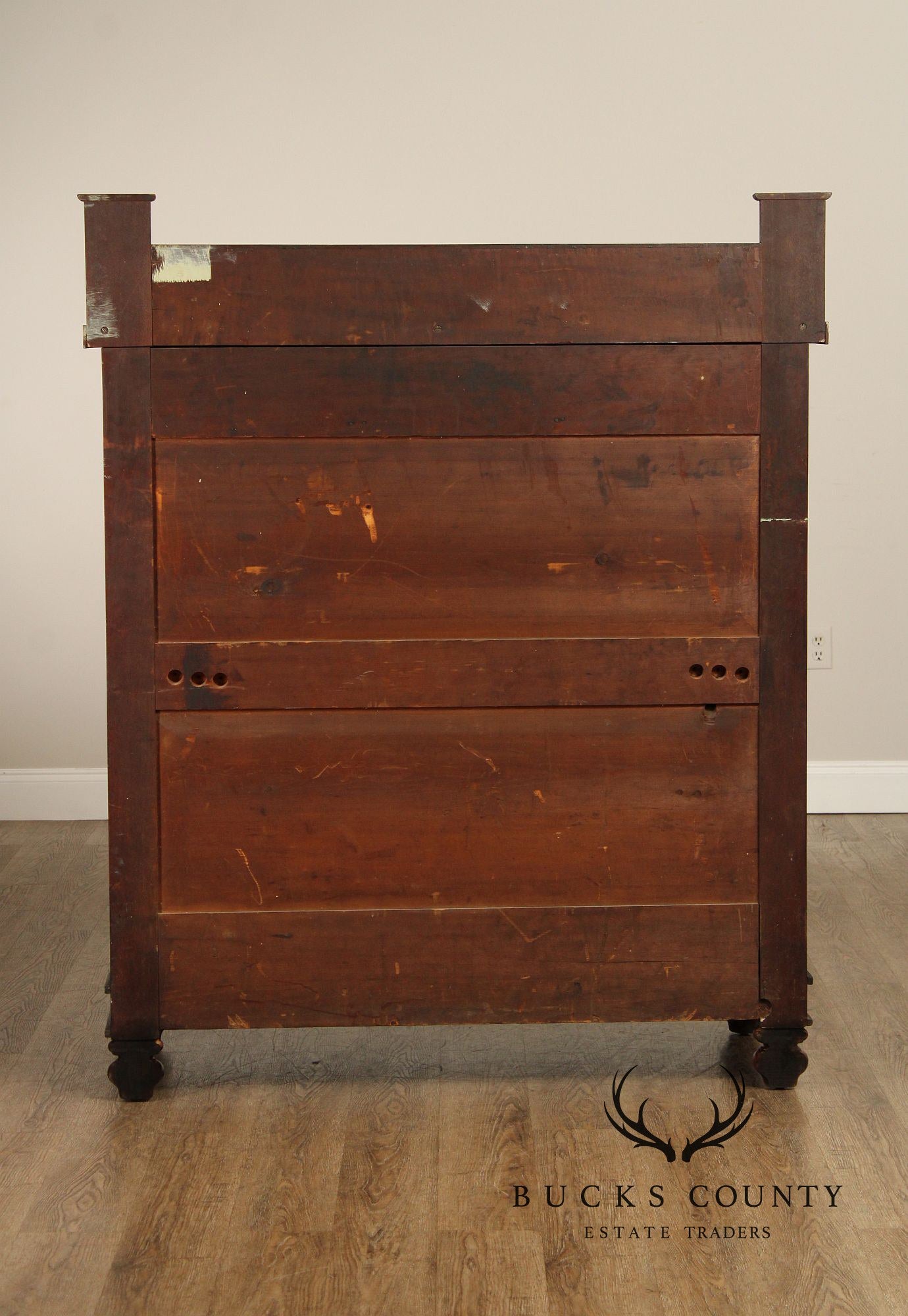 Antique American Empire Tiger Maple And Walnut Jelly Cupboard