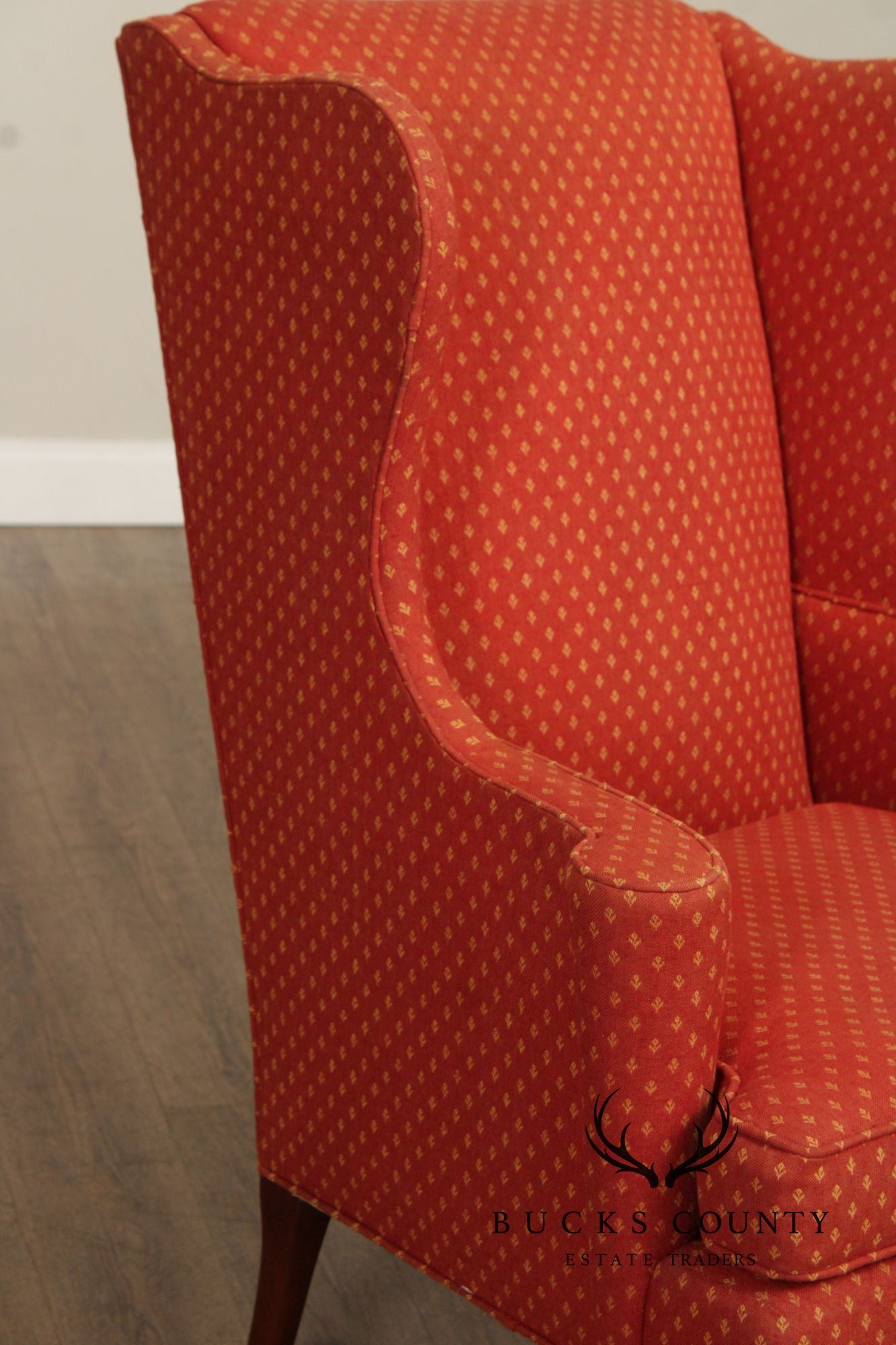Hickory Chair Vintage Pair Of Queen Anne Style Wing Chairs