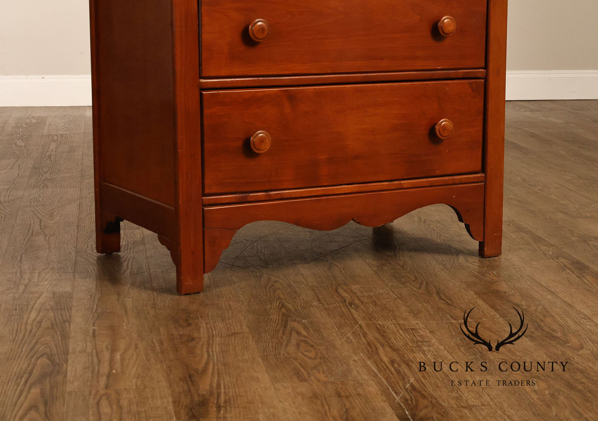 Traditional Cherry Five Drawer Tall Chest Of Drawers