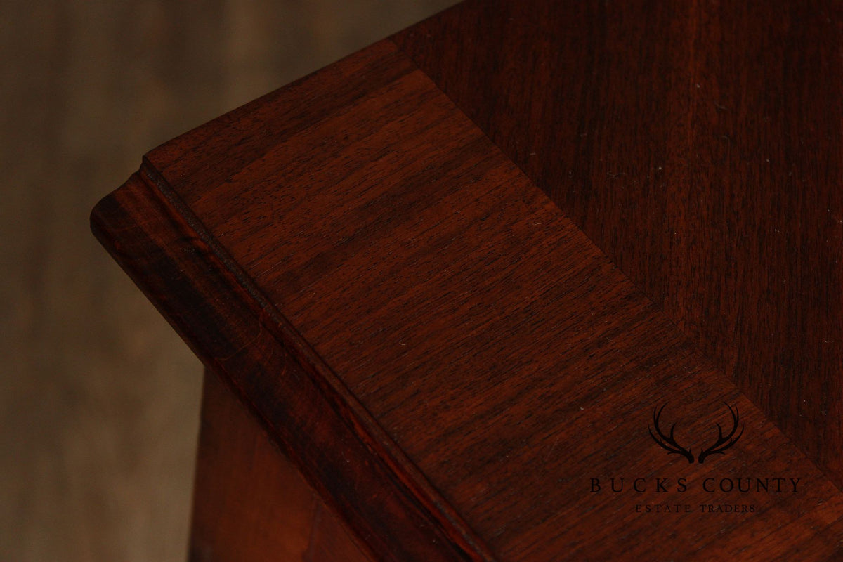 Traditional Georgian Style Carved Walnut Console Table