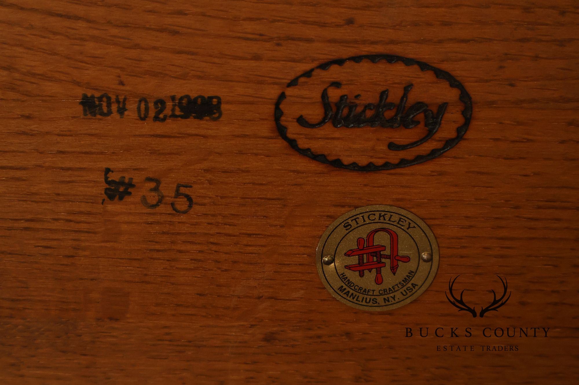 Stickley Mission Oak Spindled Side Lamp Table