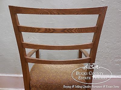 Baker Pair of Modern Design Ladder Back Arm Chairs