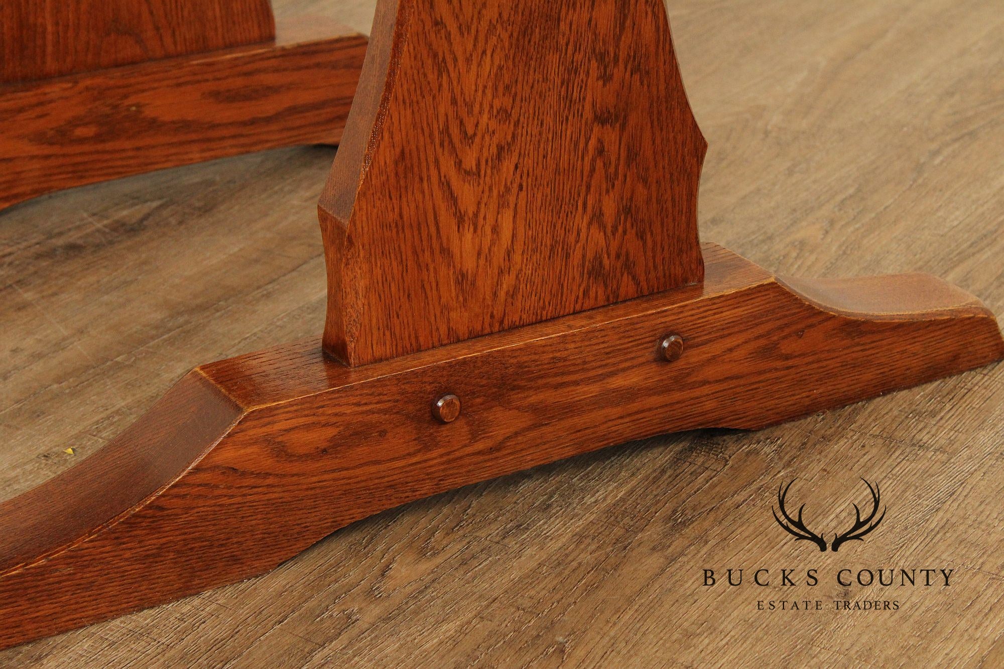 Hunt Country Furniture Solid Oak Trestle Dining Table