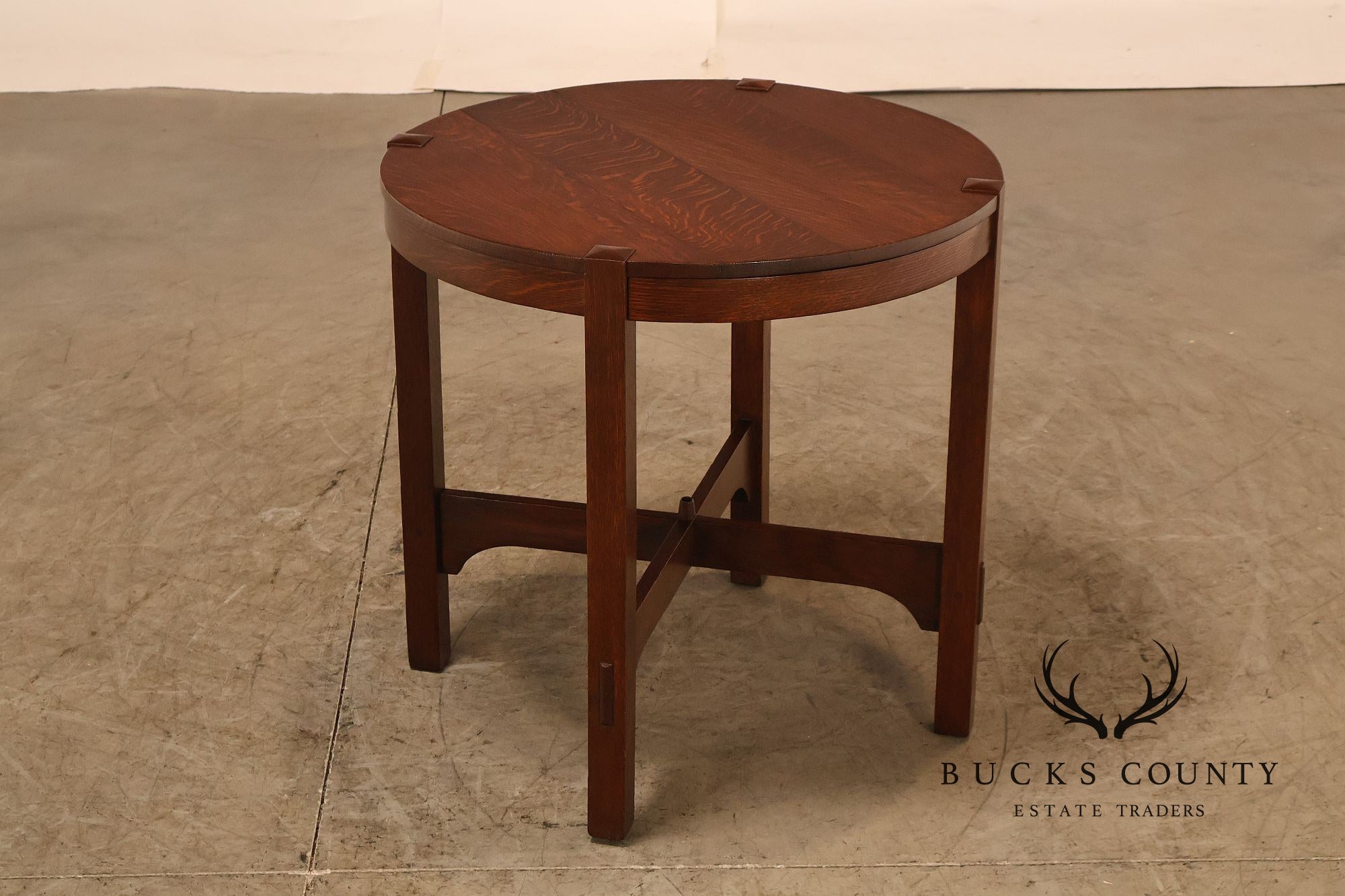 Antique Gustav Stickley Model 644 Mission Oak Round Table