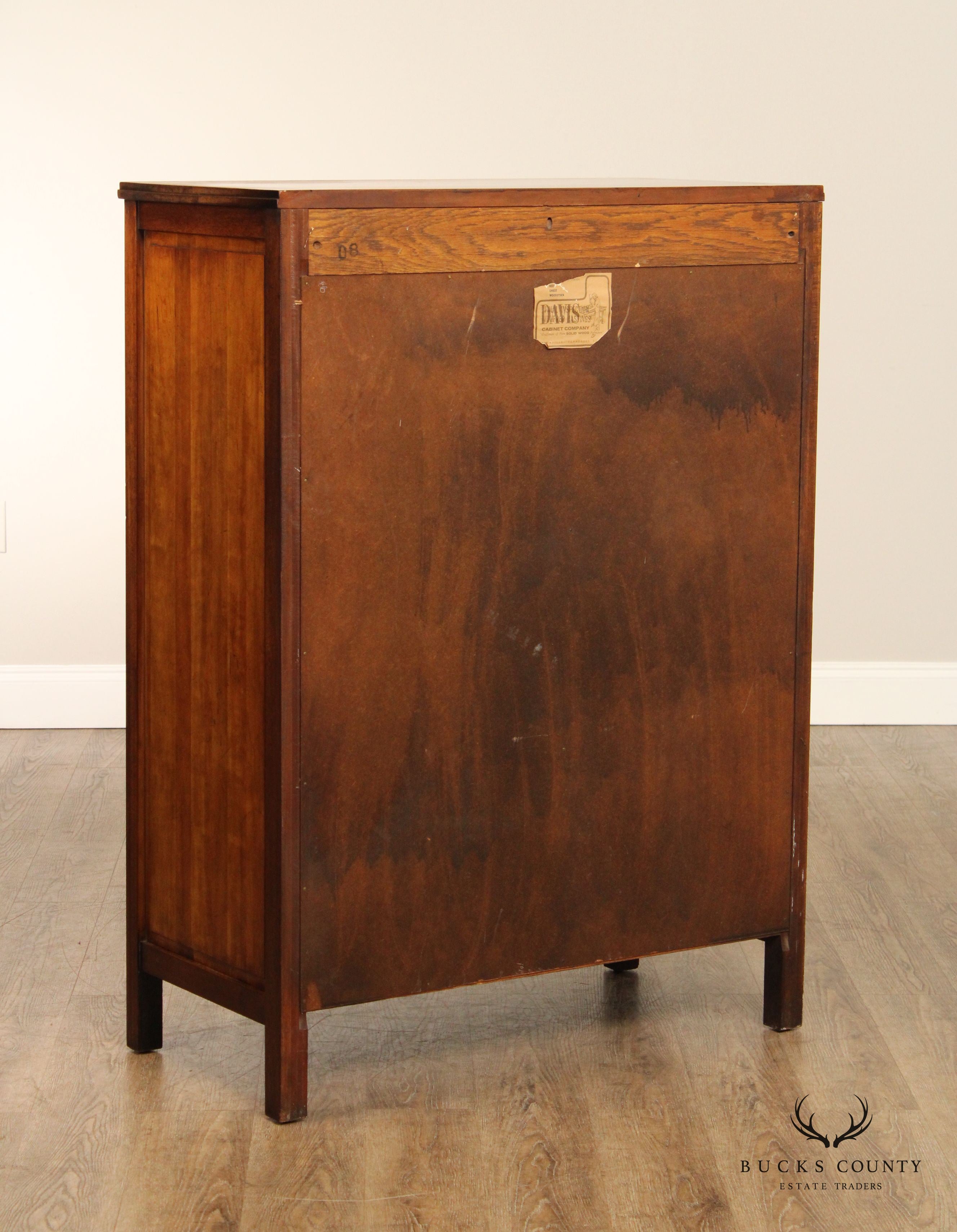 Davis Cabinet Co. Mid Century Modern Walnut and Cherry Tall Chest