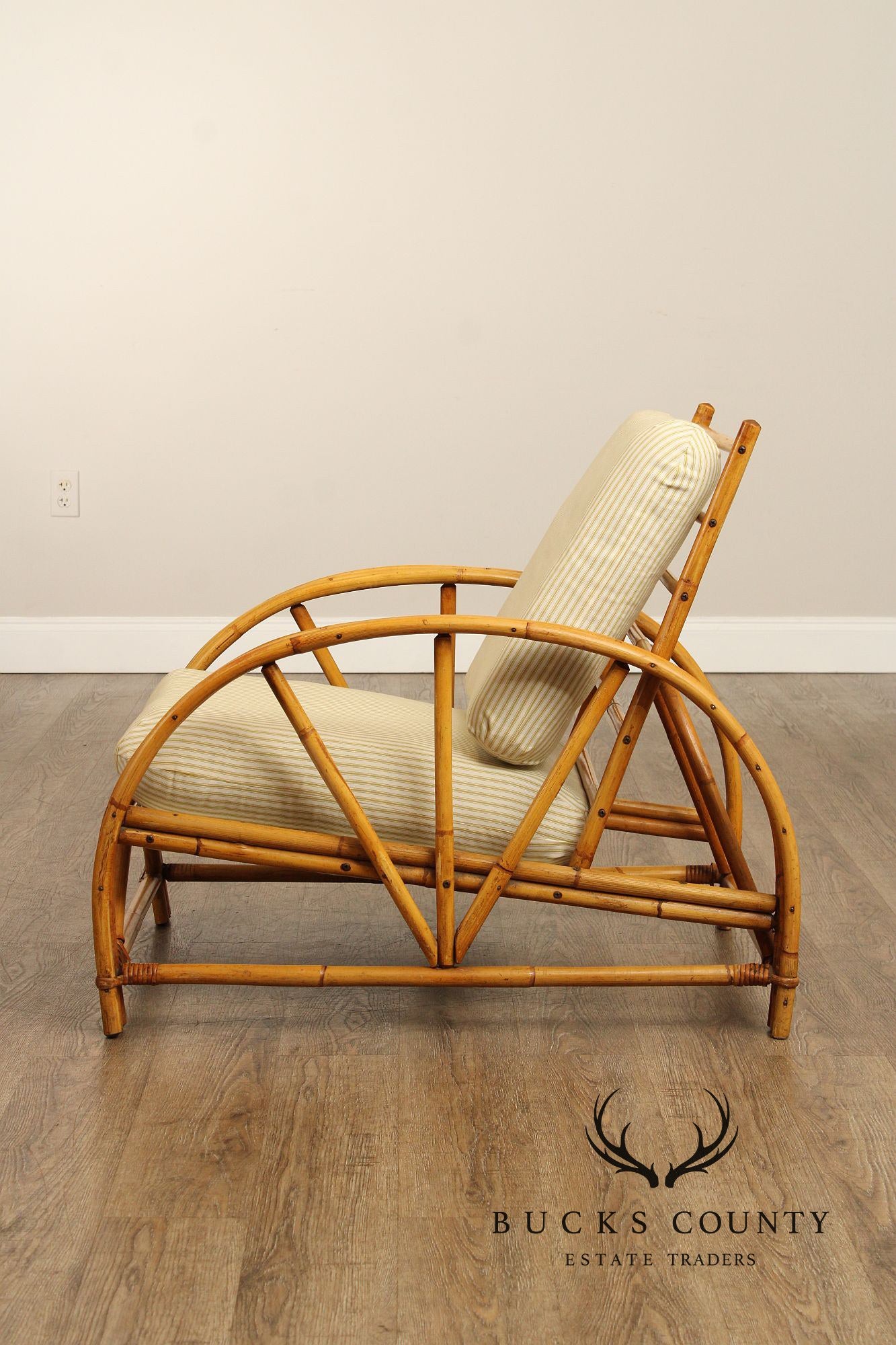 Vintage Bent Bamboo Lounge Armchair