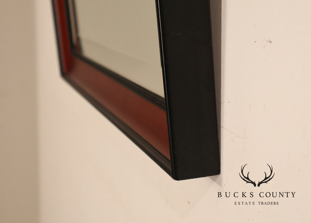 Traditional Mahogany Finish Beveled Wall Mirror