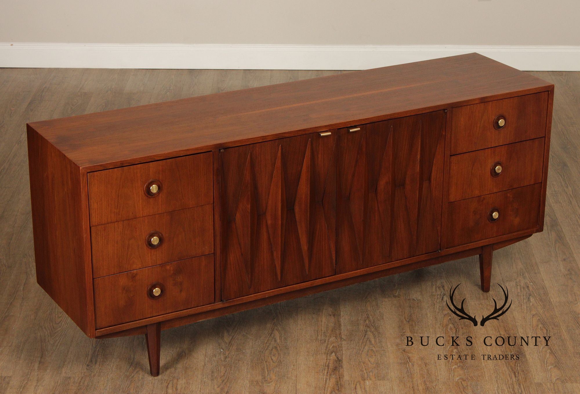 Albert Parvin For American Of Martinsville Mid Century Modern Walnut Long Dresser