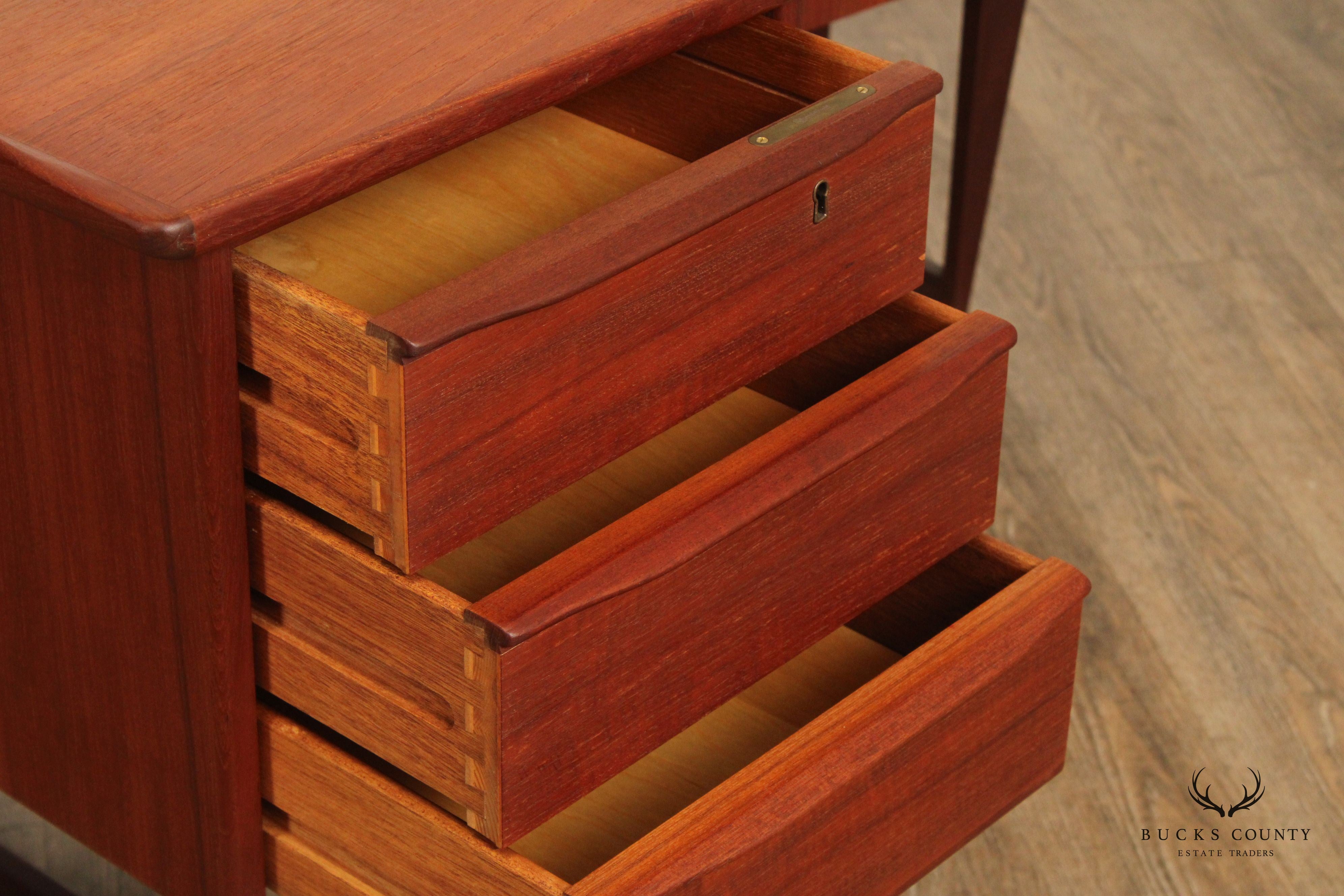 Peter Lovig Nielsen Danish Modern Teak “Boomerang” Desk