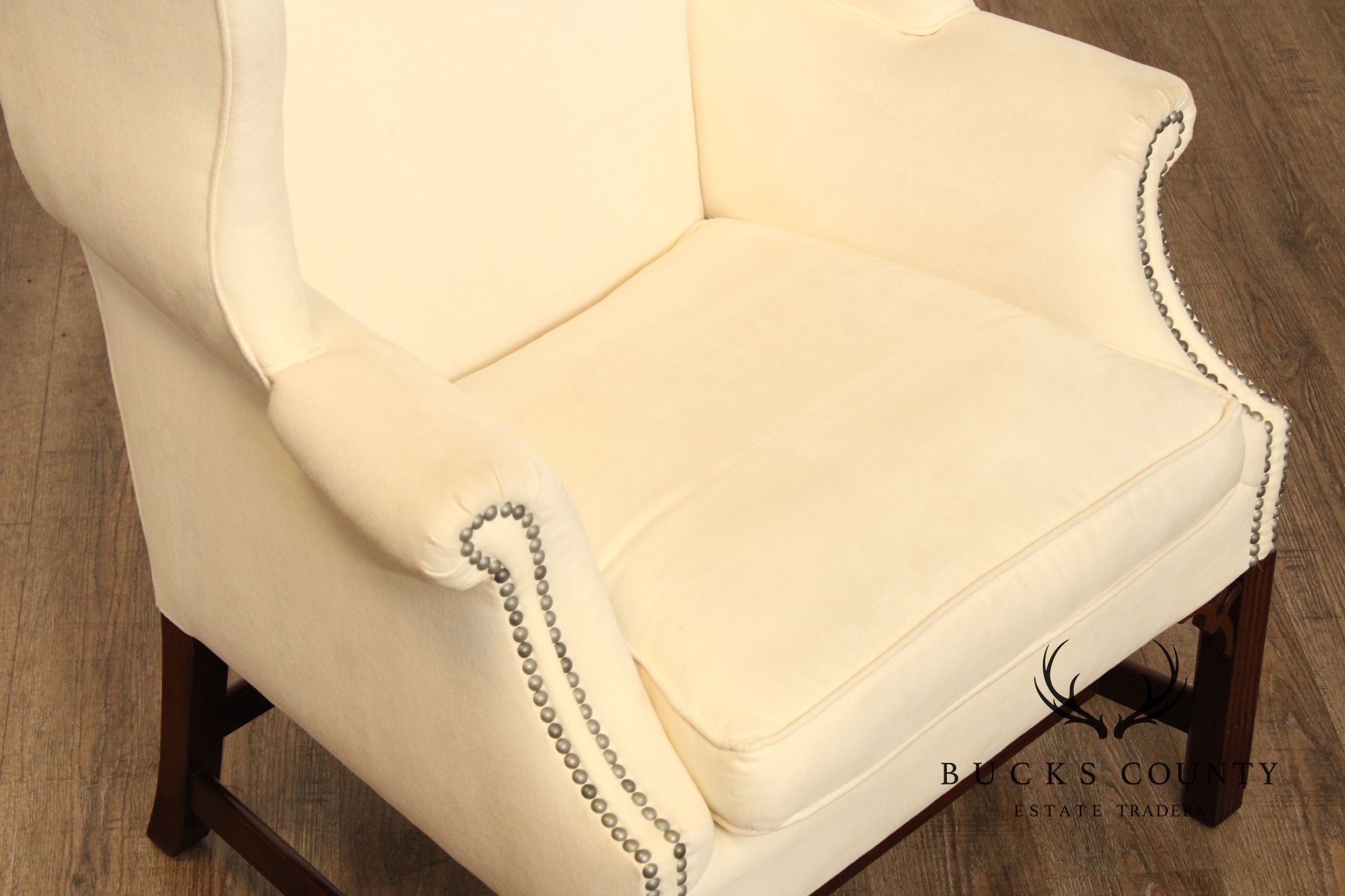 Kittinger Chippendale Style Mahogany Wing Chair