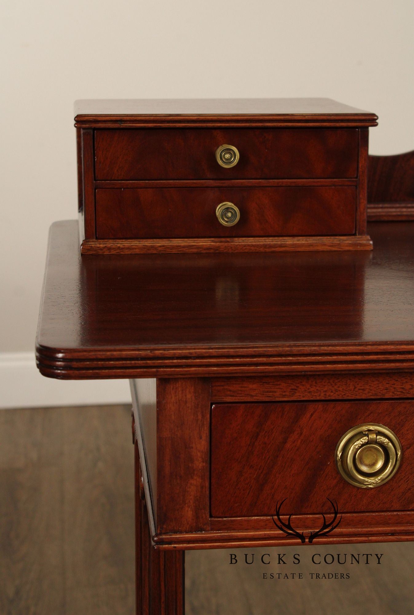 English Regency Style Vintage Mahogany Writing Desk