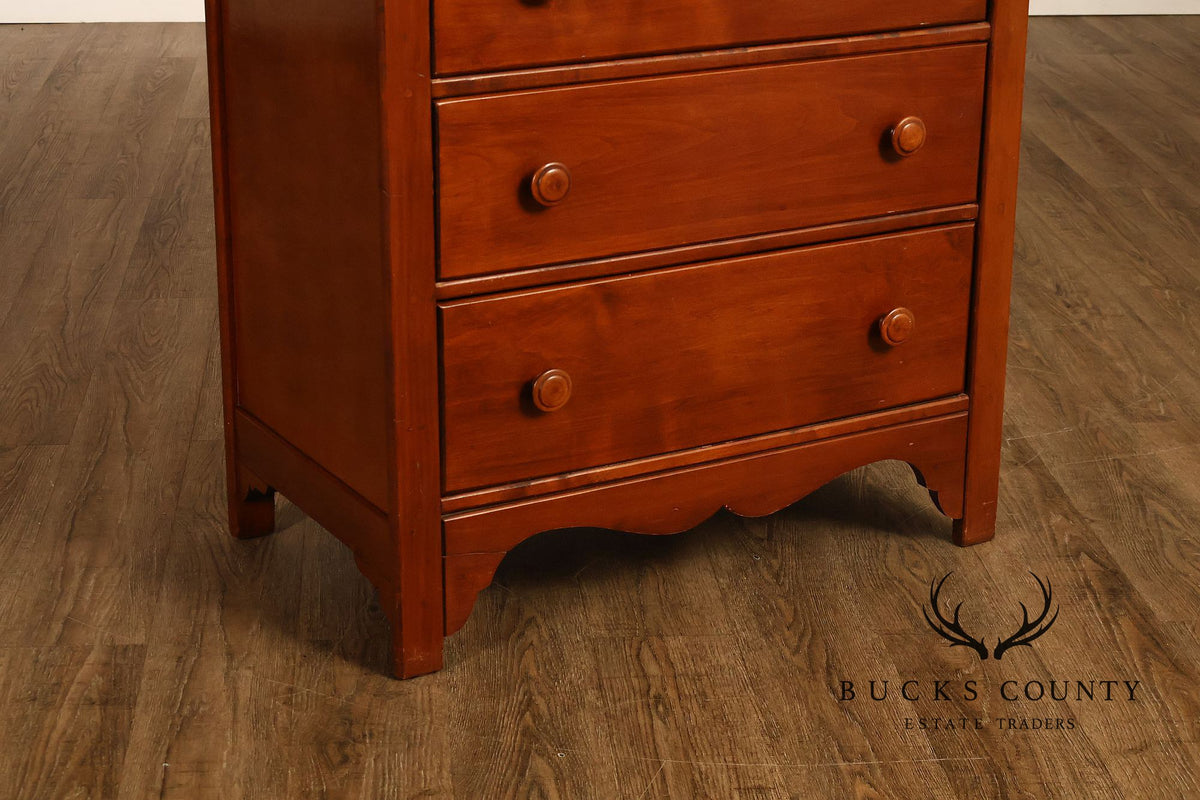 Traditional Cherry Five Drawer Tall Chest Of Drawers