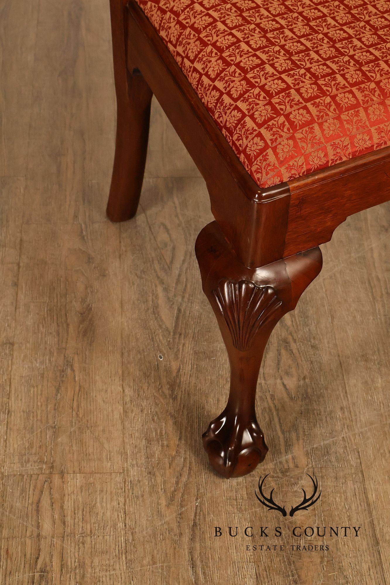 Stickley Chippendale Style Set of Four Mahogany Dining Chairs