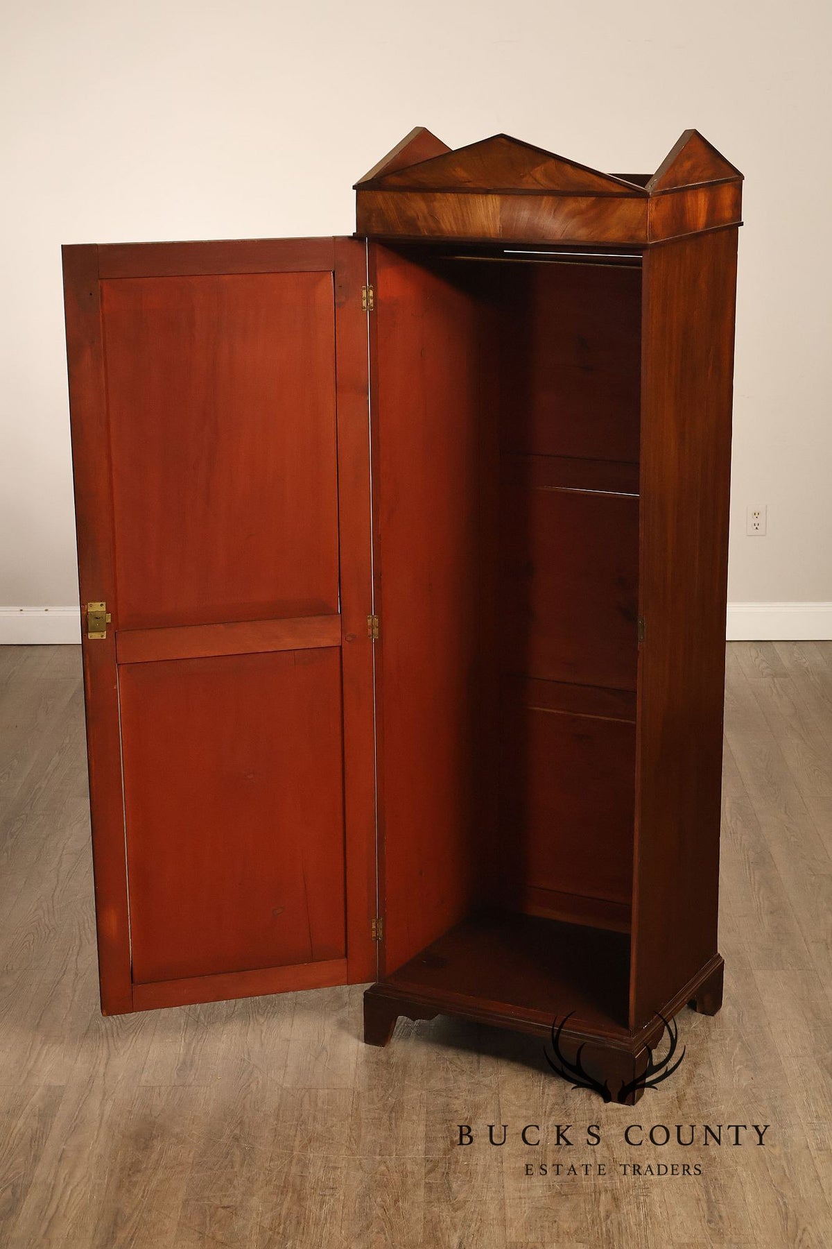 Antique Georgian Style Pair Of Single Door Wardrobe Armoires