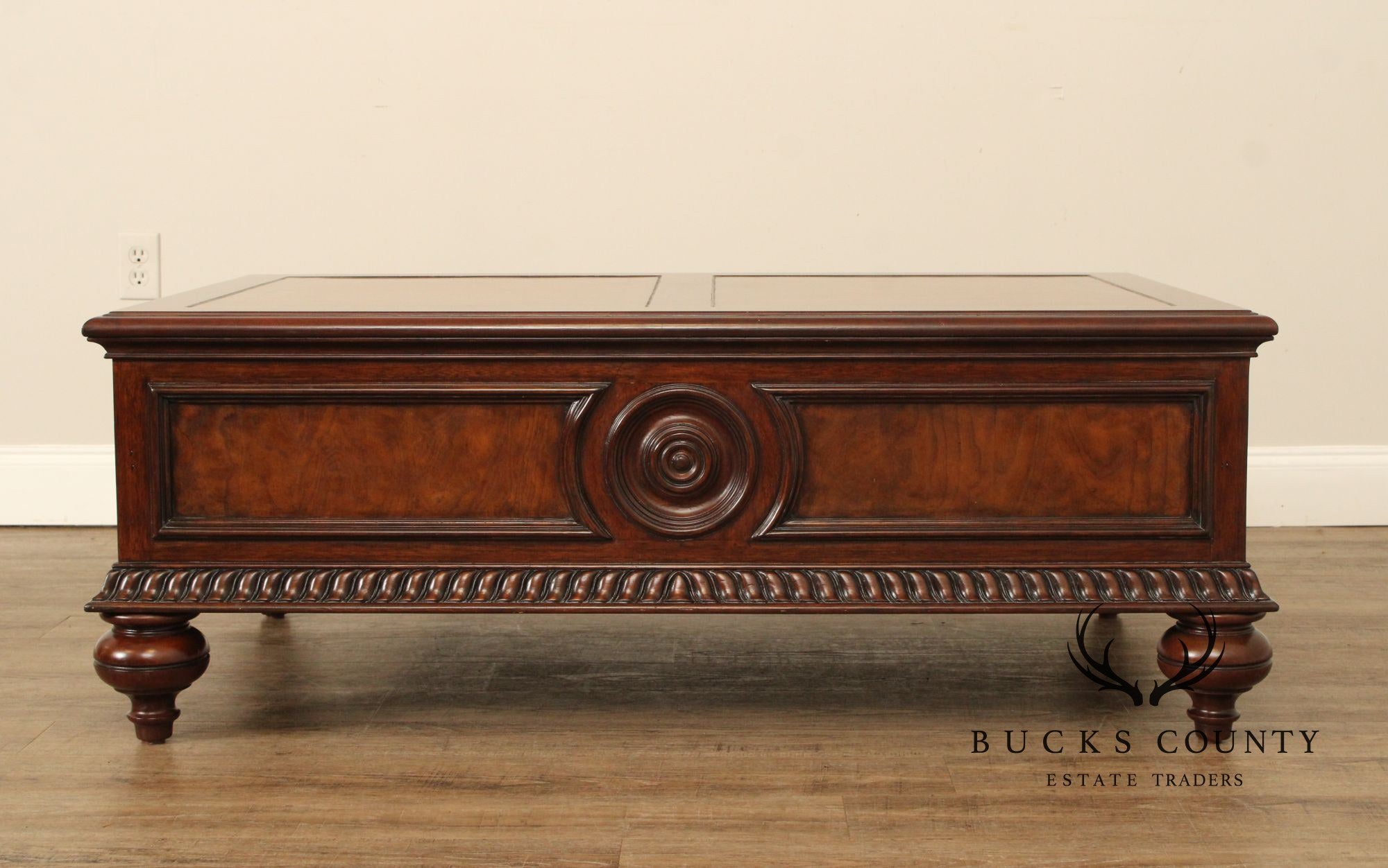 Ethan Allen Townhouse Collection 'Morley' Carved Wood Coffee Table