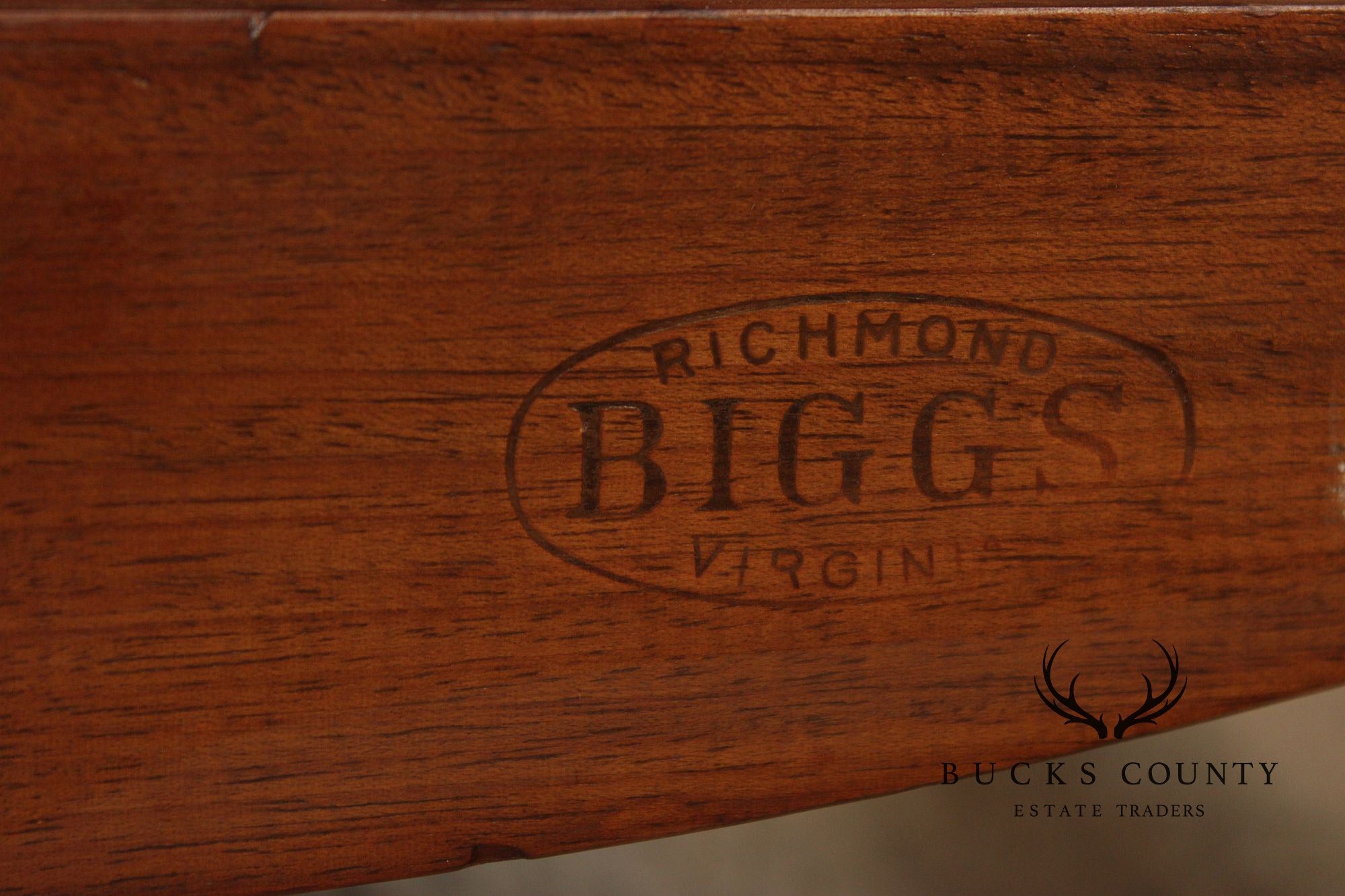 Biggs Furniture Empire Style Set of Eight Mahogany Dining Chairs