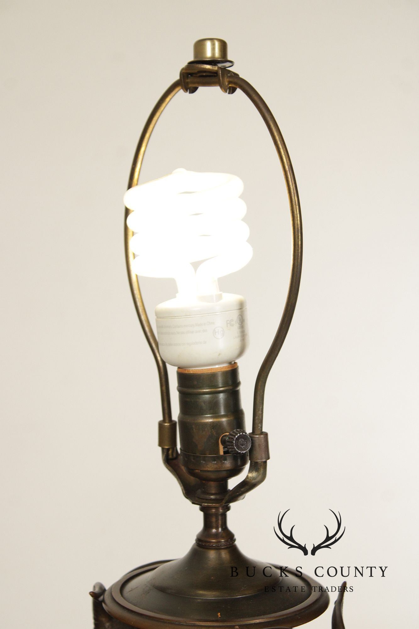 Benedetto Boschetti Classical Style Pair of Bronze Urn Table Lamps