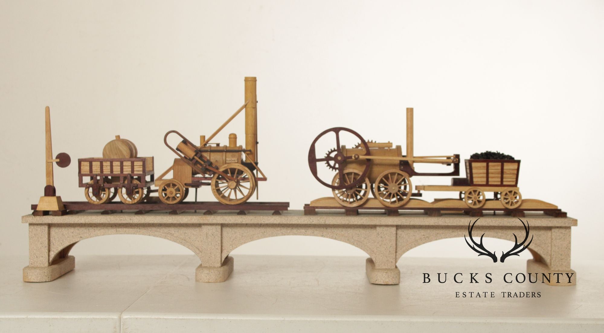 Philip Jacoby Carved Wood Model Train