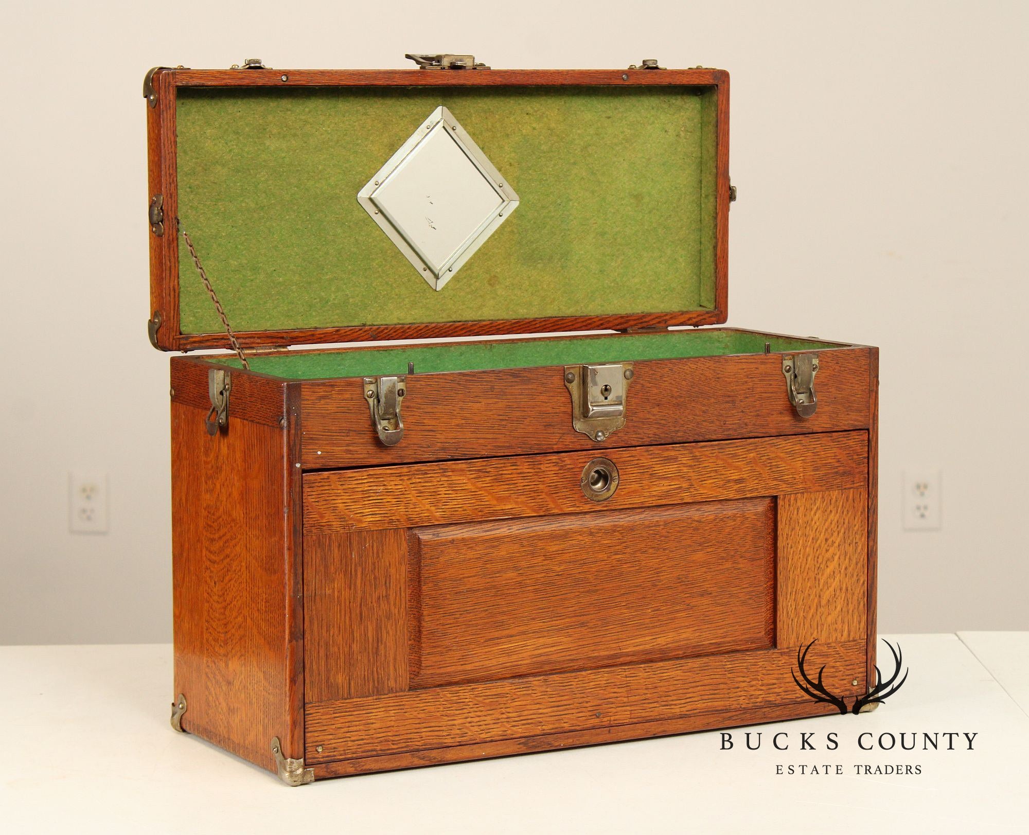 Vintage Oak Union Machinist's Tool Chest