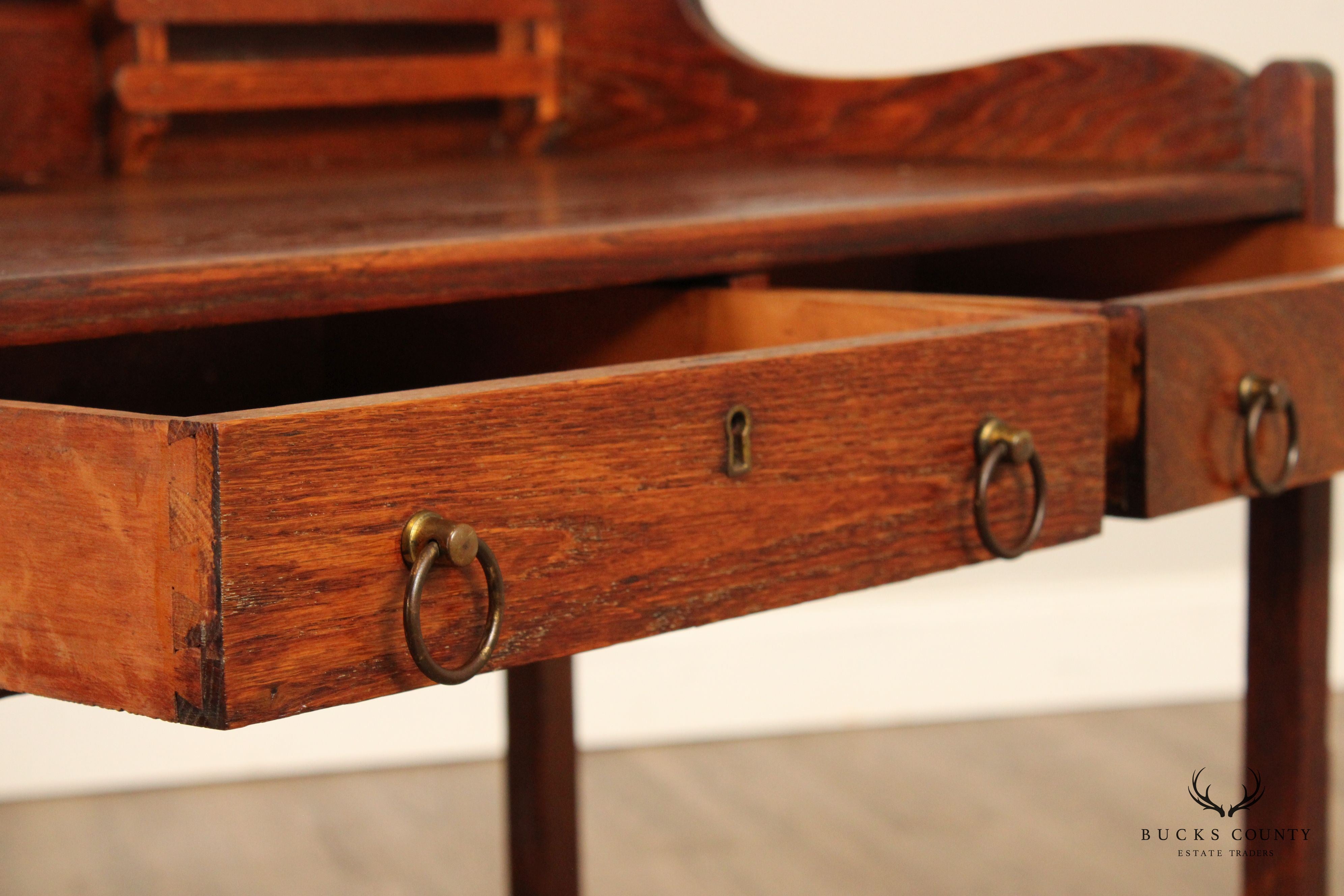 Antique Mission Oak Writing Desk