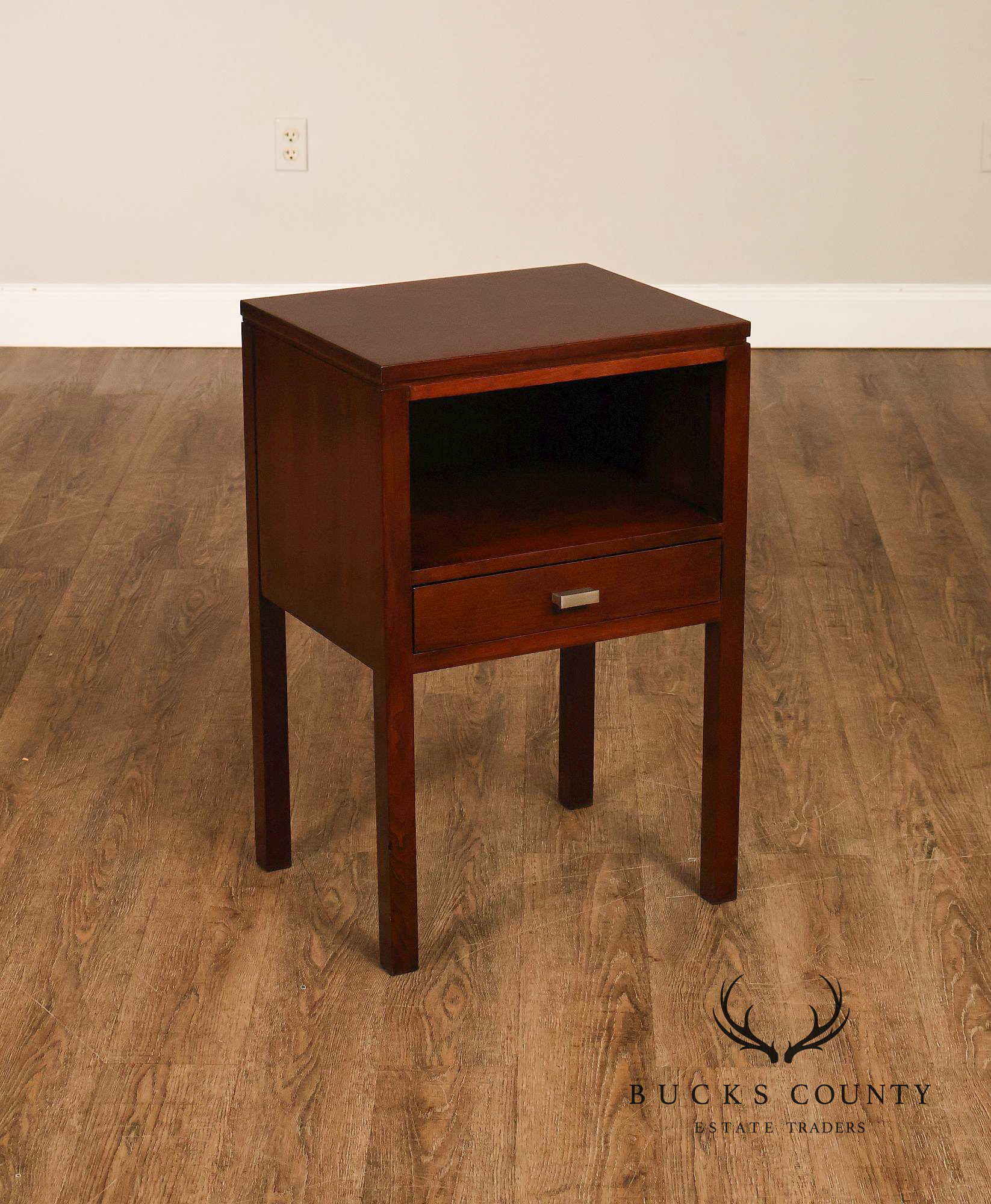 Stickley Metropolitan Collection Pair Of Cherry One-Drawer Open Nightstands