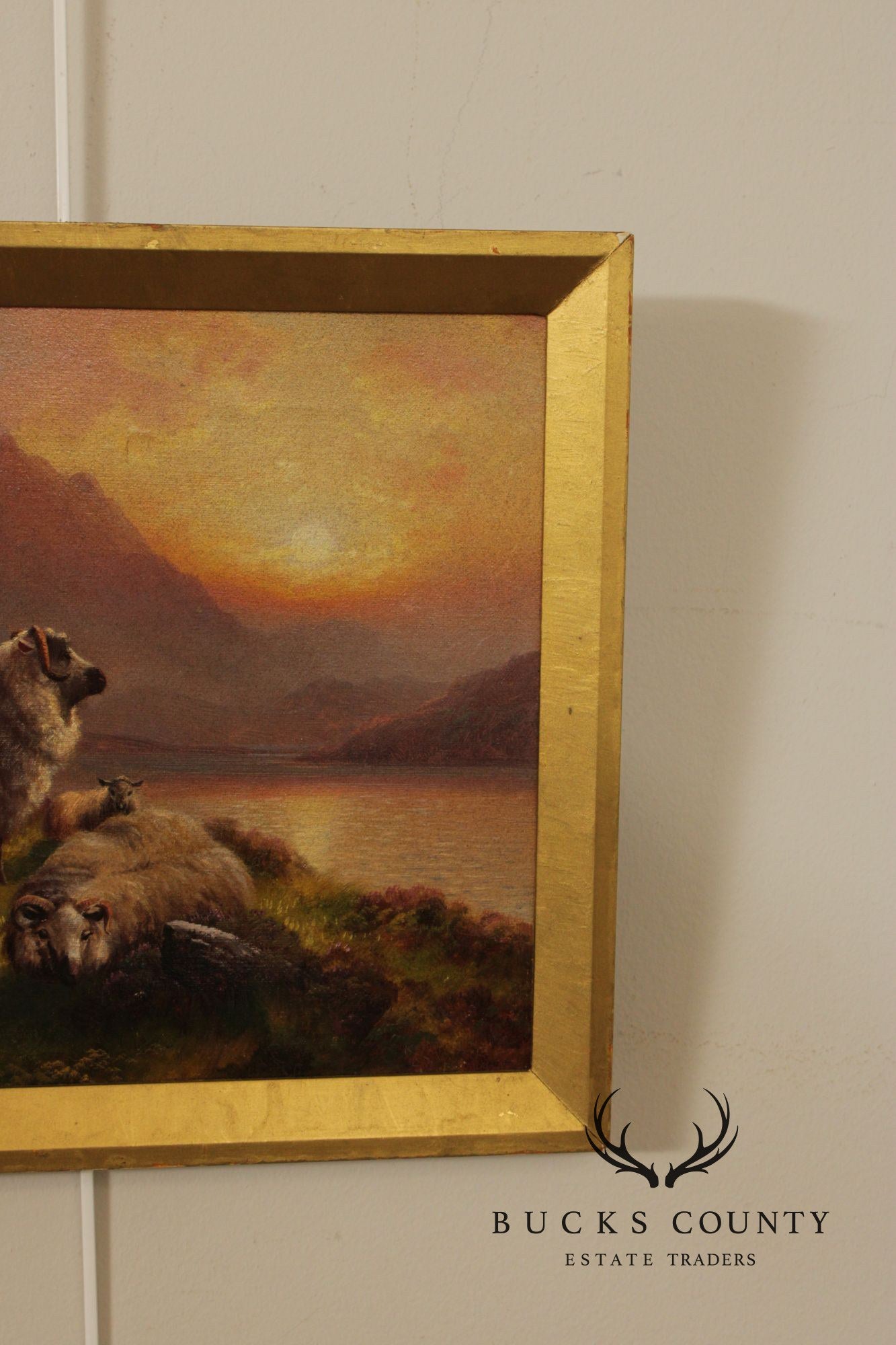 Henry Robinson Hall Landscape Oil Painting, 'Evening in the Highlands'