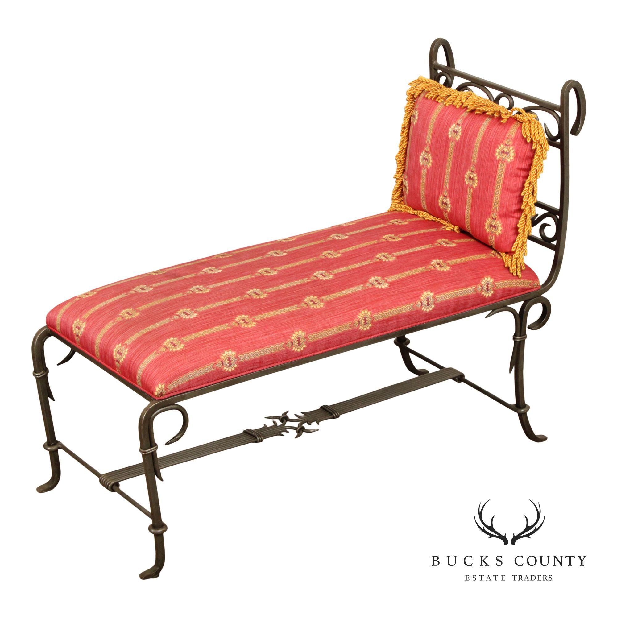 Vintage Wrought Iron Chaise Lounge