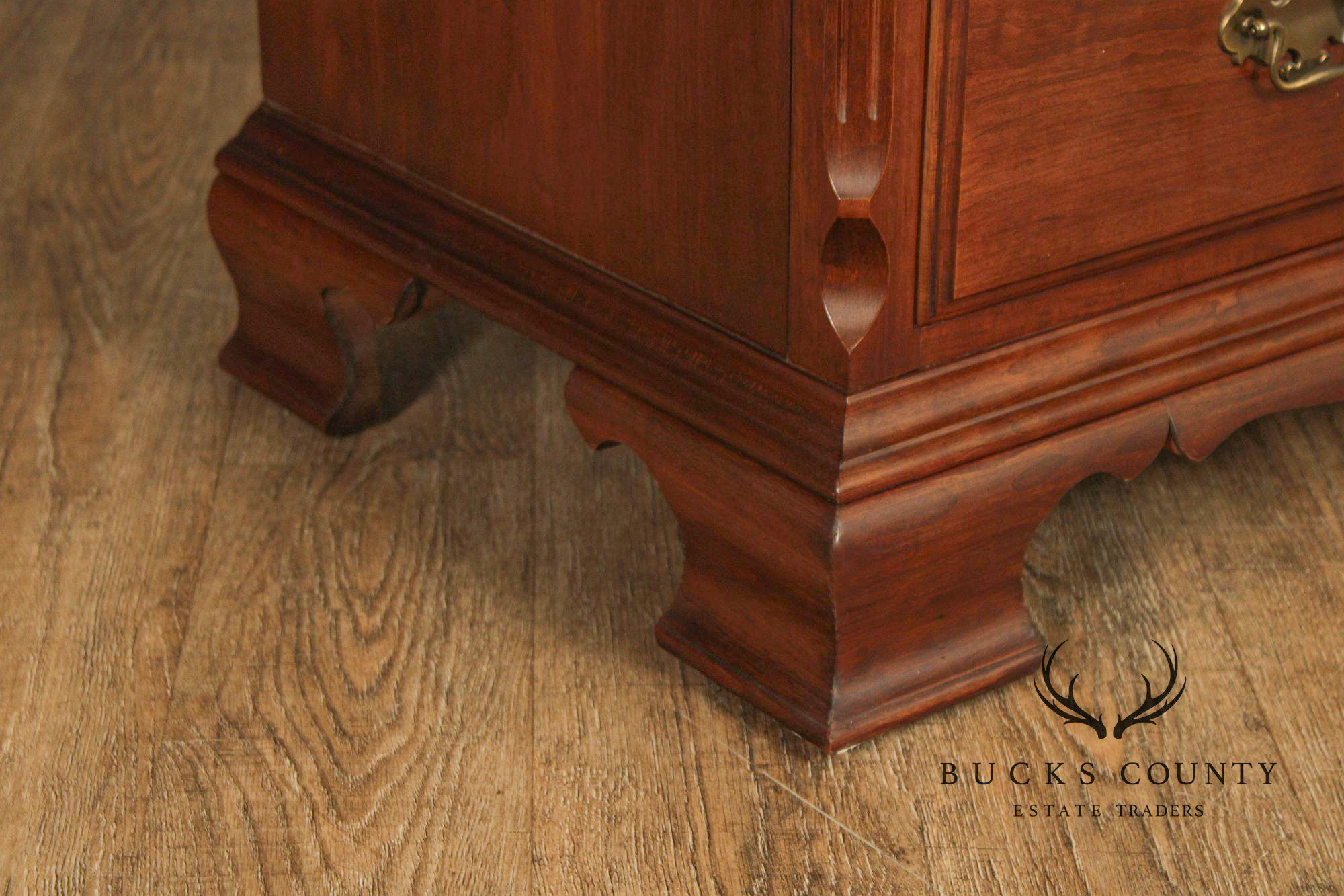 Pennsylvania House Chippendale Style Cherry Long Dresser with Mirror